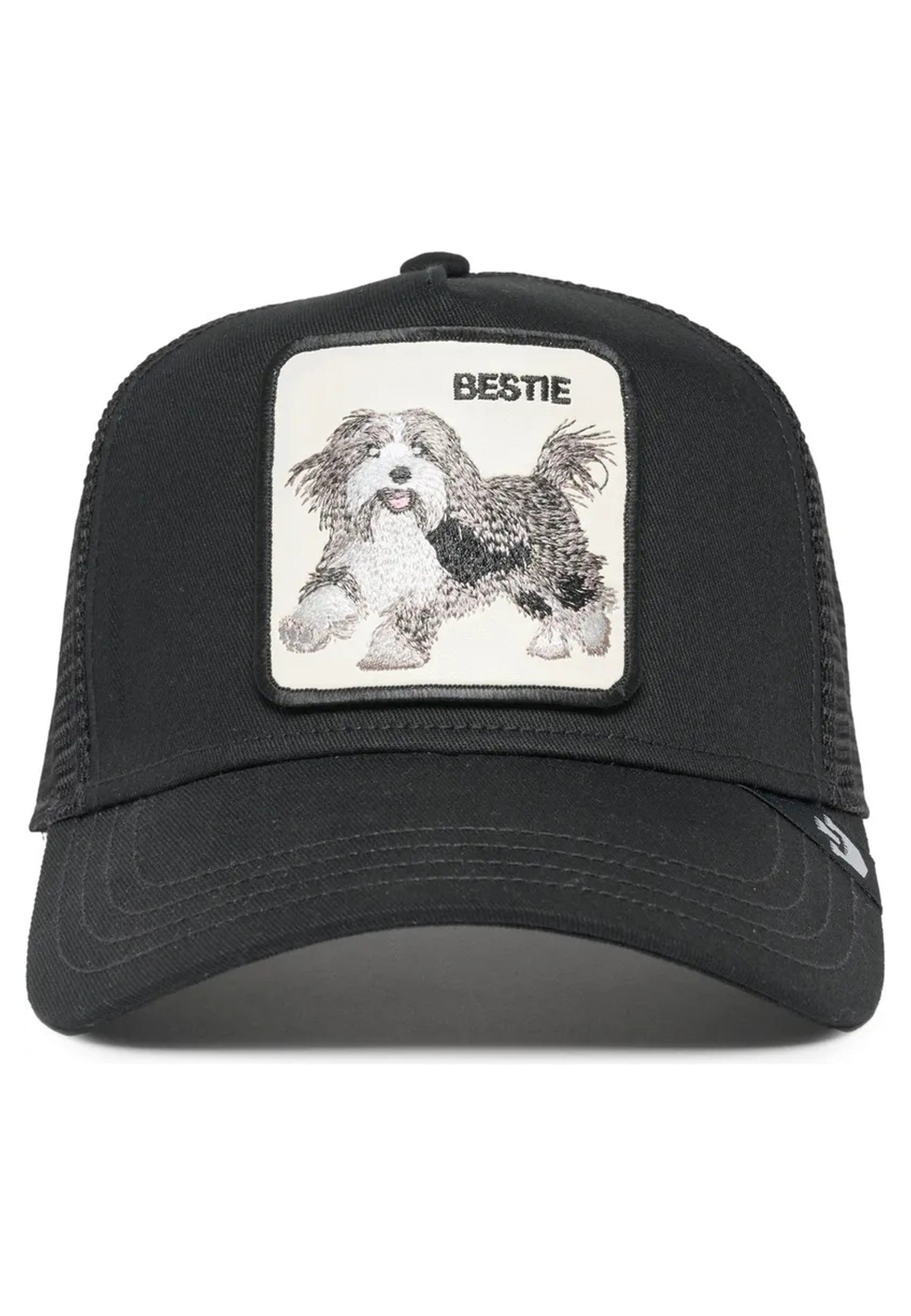 GORRA GOORIN BROS NEGRA PEKINES THE BESTIE DOG TRUCKER CAP