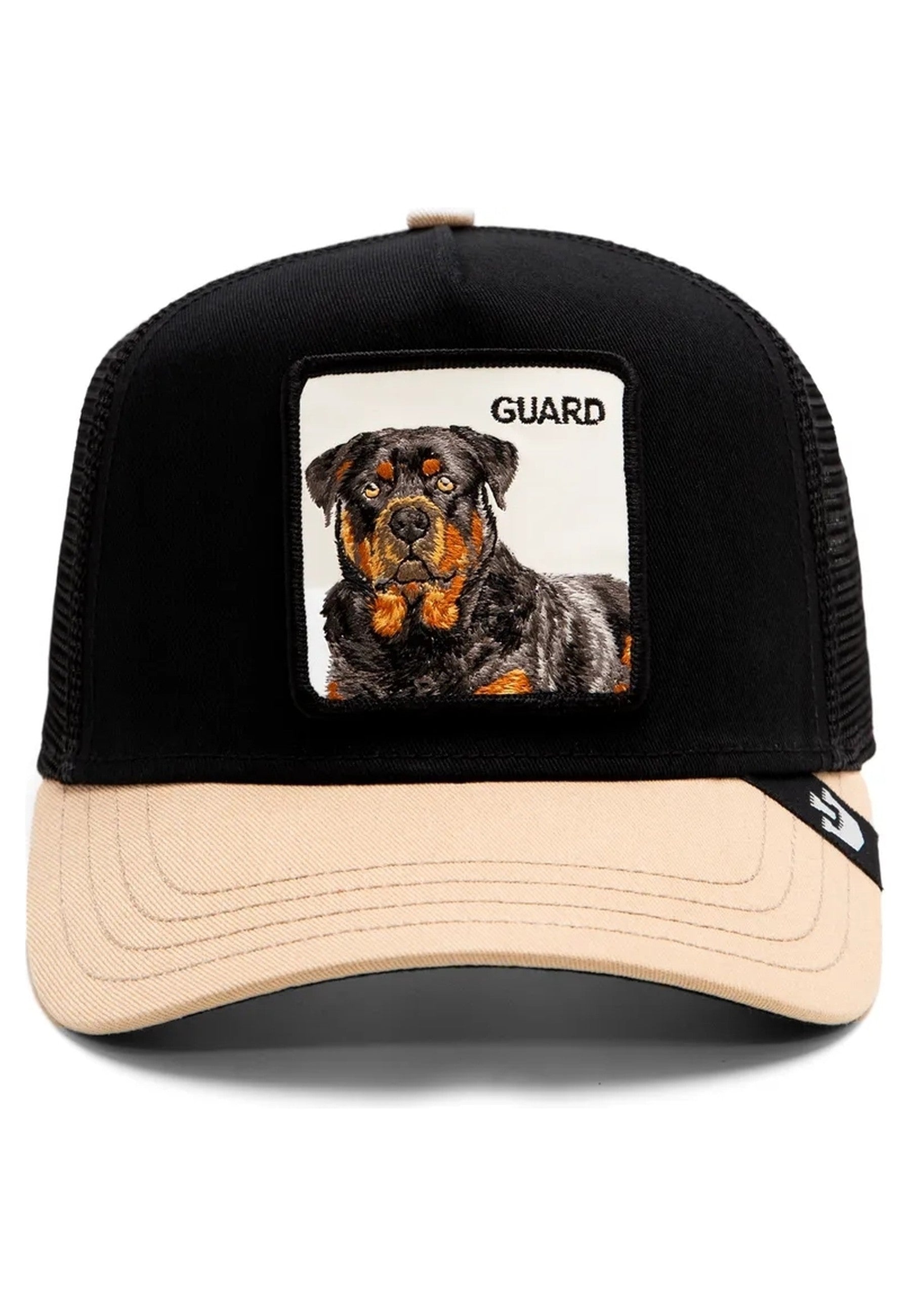 GORRA GOORIN BROS NEGRA ROTTWEILLER THE GUARD DOG TRUCKER CAP