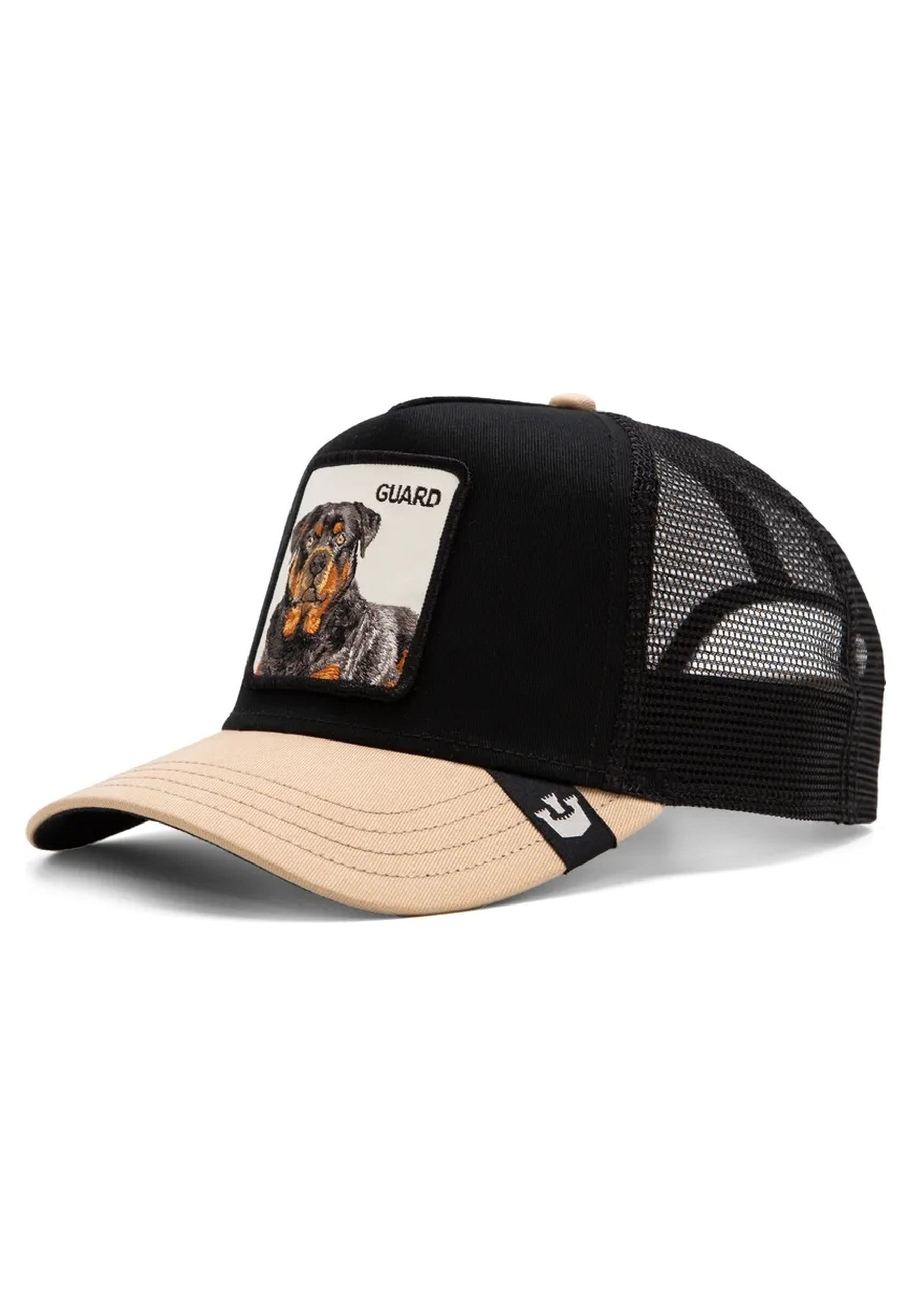 GORRA GOORIN BROS NEGRA ROTTWEILLER THE GUARD DOG TRUCKER CAP