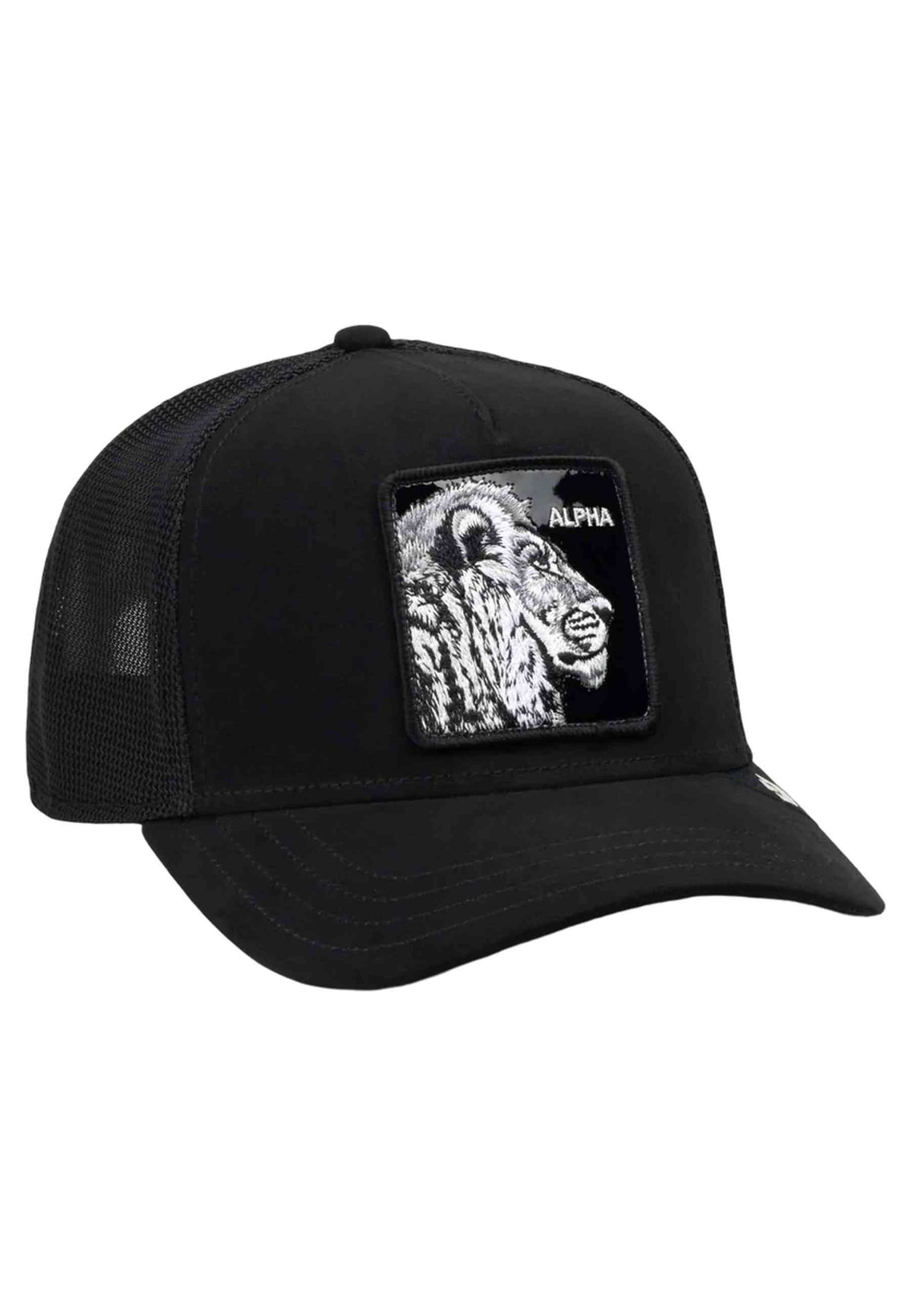 GORRA GOORIN BROS NEGRA SUEDE BLACK OUT LION TRUCKER CAP