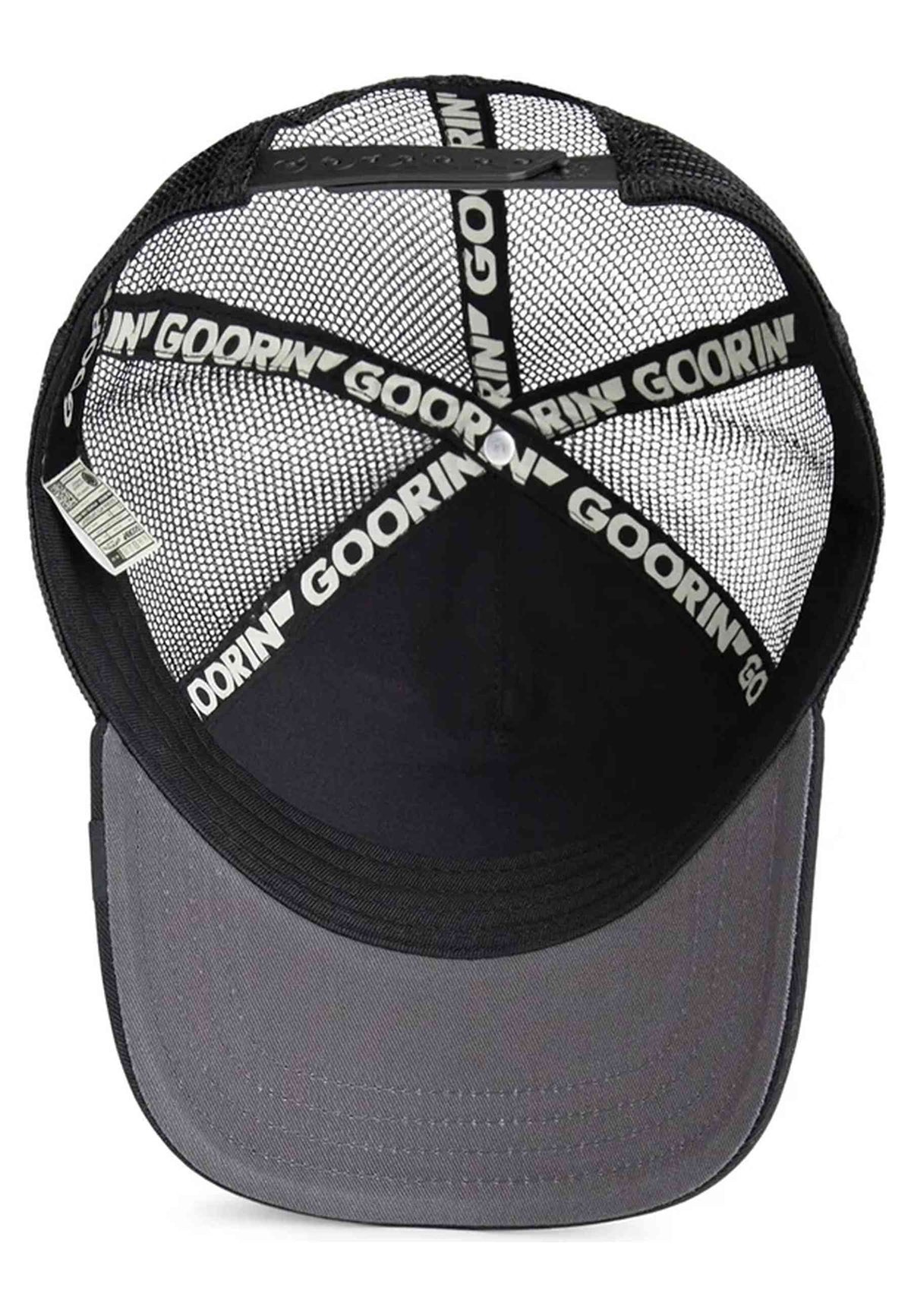 GORRA GOORIN BROS NEGRA SUEDE CANCELLED SKULL TRUCKER CAP
