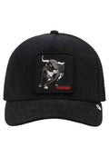GORRA GOORIN BROS NEGRA TORO DENIM RAGING TRUCKER CAP