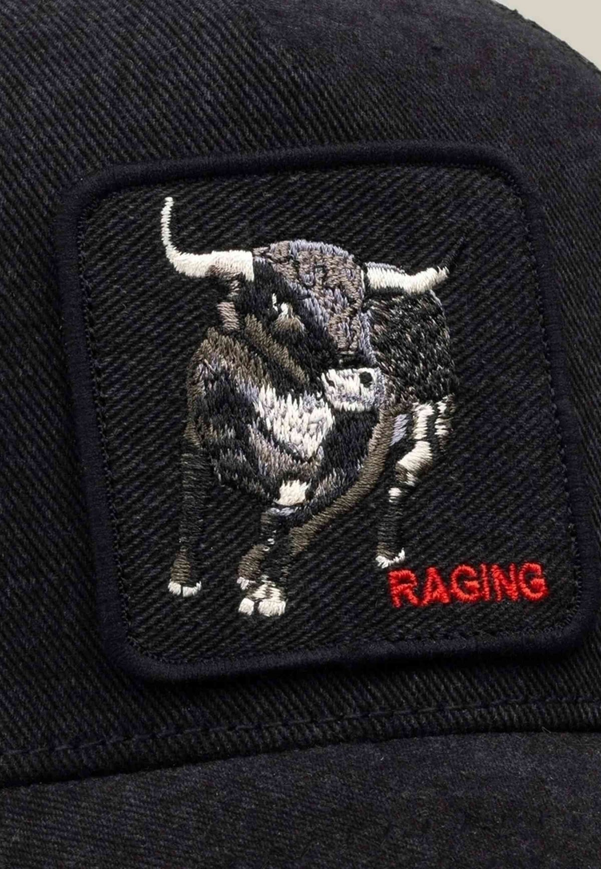 GORRA GOORIN BROS NEGRA TORO DENIM RAGING TRUCKER CAP