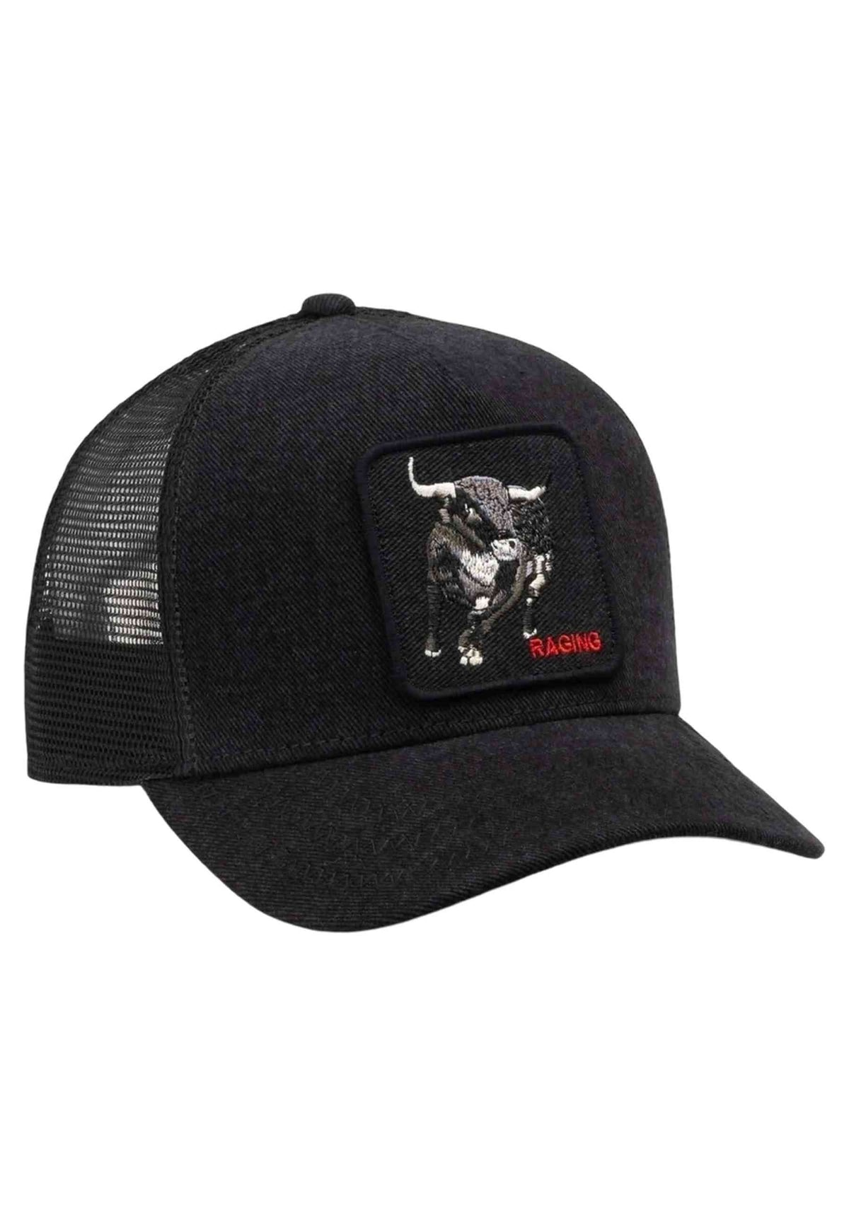 GORRA GOORIN BROS NEGRA TORO DENIM RAGING TRUCKER CAP