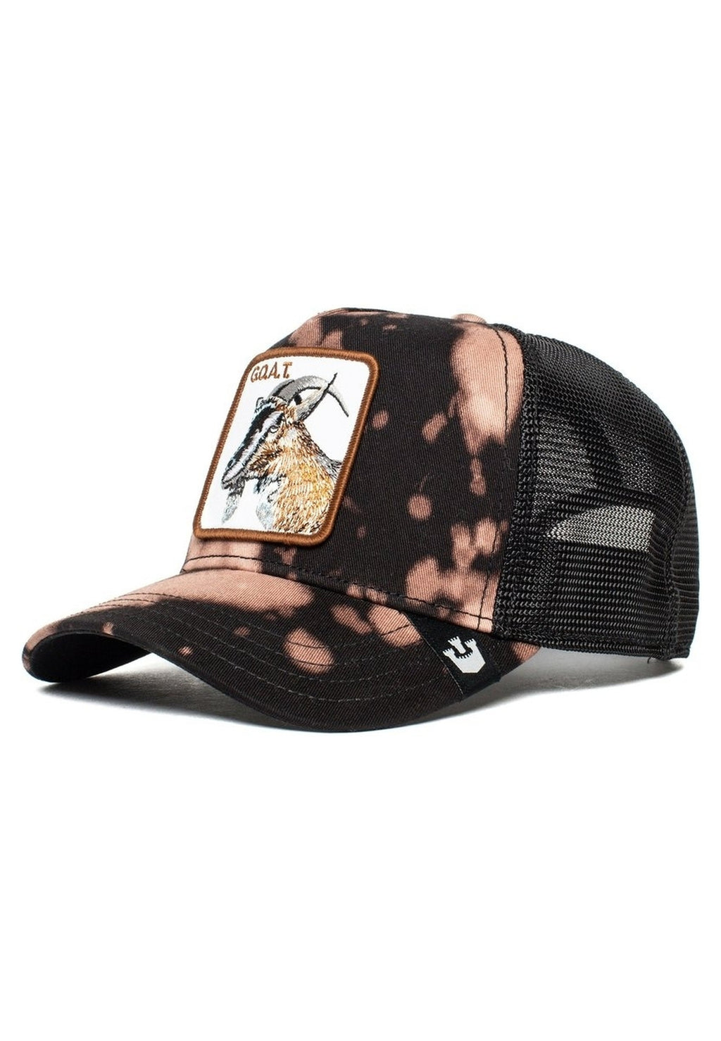 GORRA GOORIN BROS NEGRA TYE DYE CABRA THE ACID GOAT TRUCKER CAP