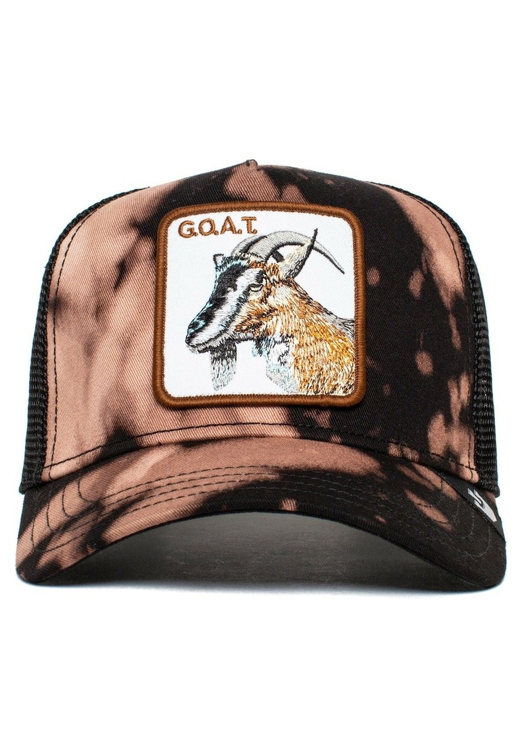 GORRA GOORIN BROS NEGRA TYE DYE CABRA THE ACID GOAT TRUCKER CAP