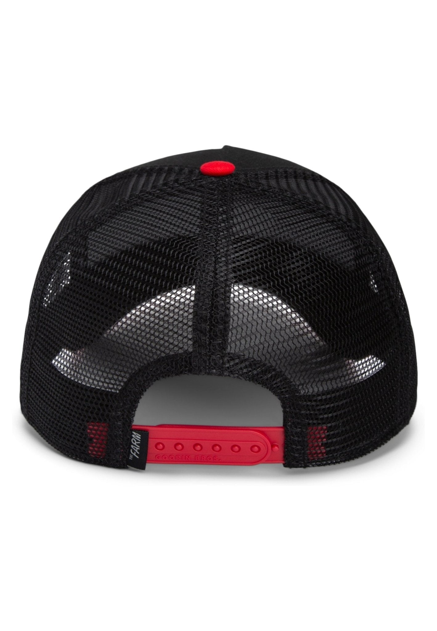 GORRA GOORIN BROS NEGRA/ROJA CABRA THE GOAT STEER TRUCKER CAP - AREA ZERO