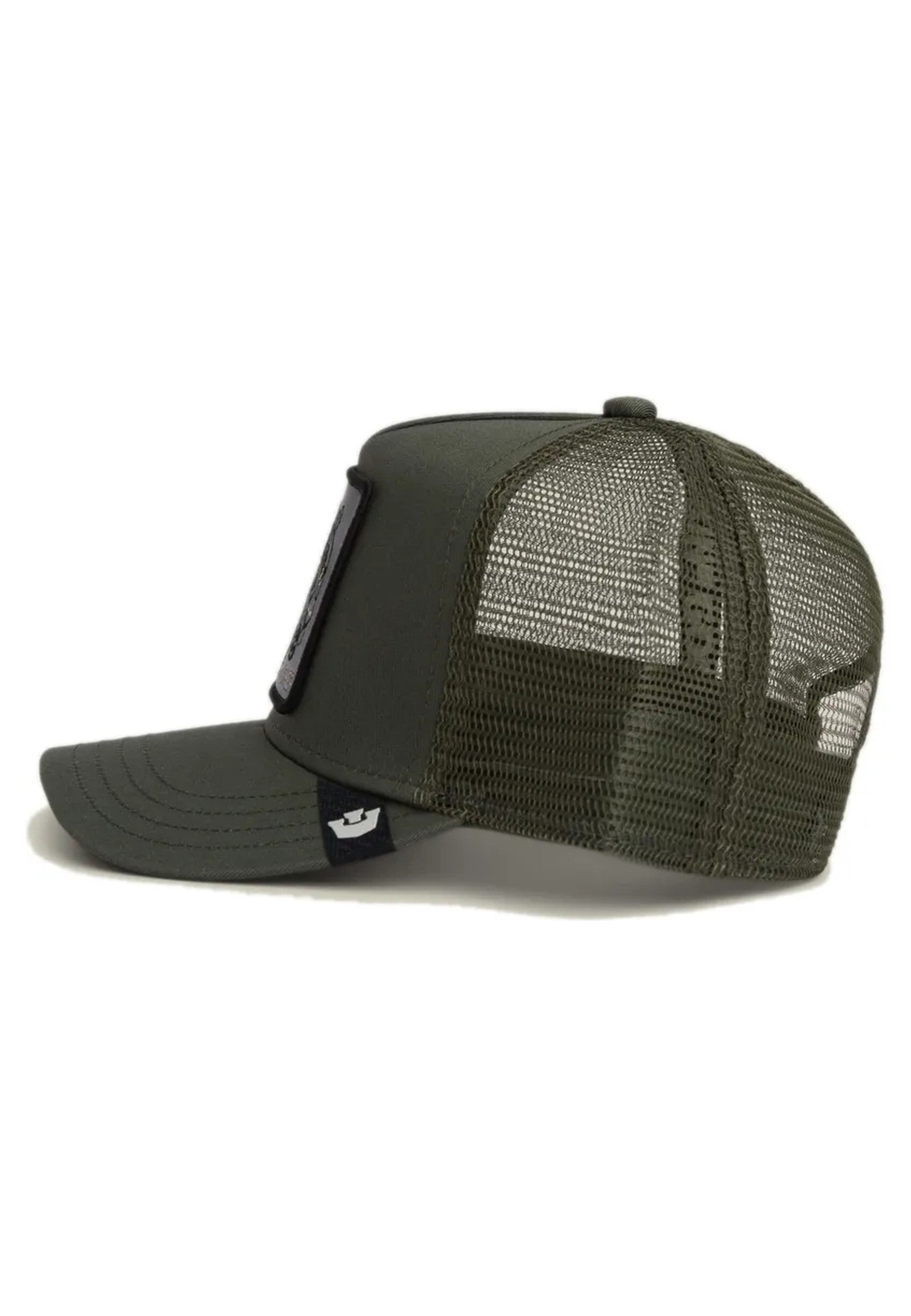 GORRA GOORIN BROS VERDE PANTERA BORDADA FRENTE VISERA CURVA
