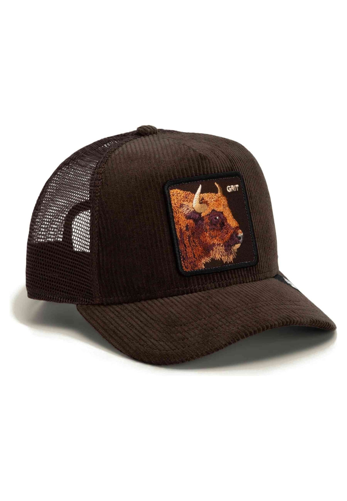 GORRA GOORIN BROS MARRON PANA BISONTE CORDUROY GRIT TRUCKER CAP