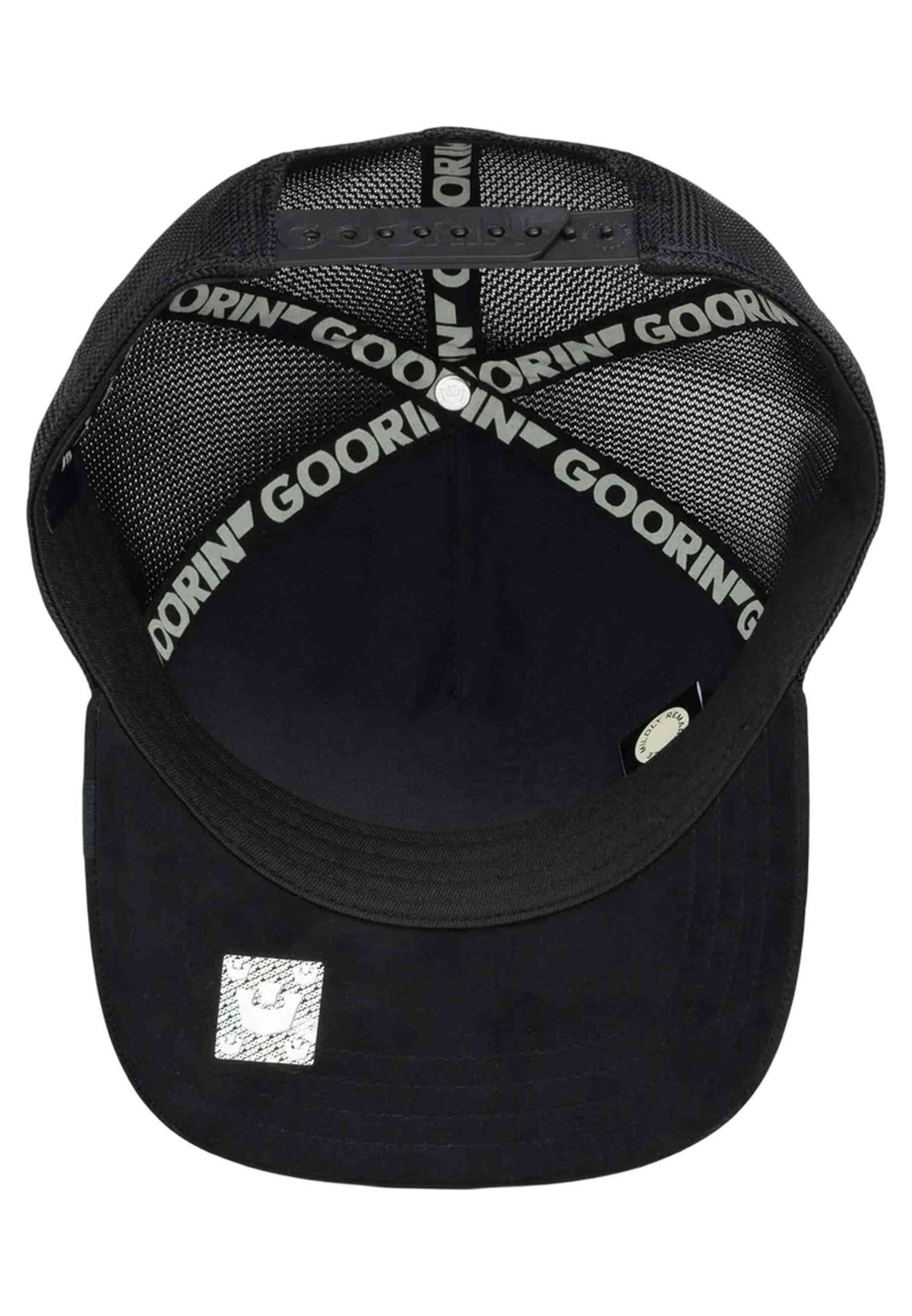 GORRA GOORIN BROS NEGRA POLLITO SUEDE BLACKENED METALLIC TRUCKER CAP