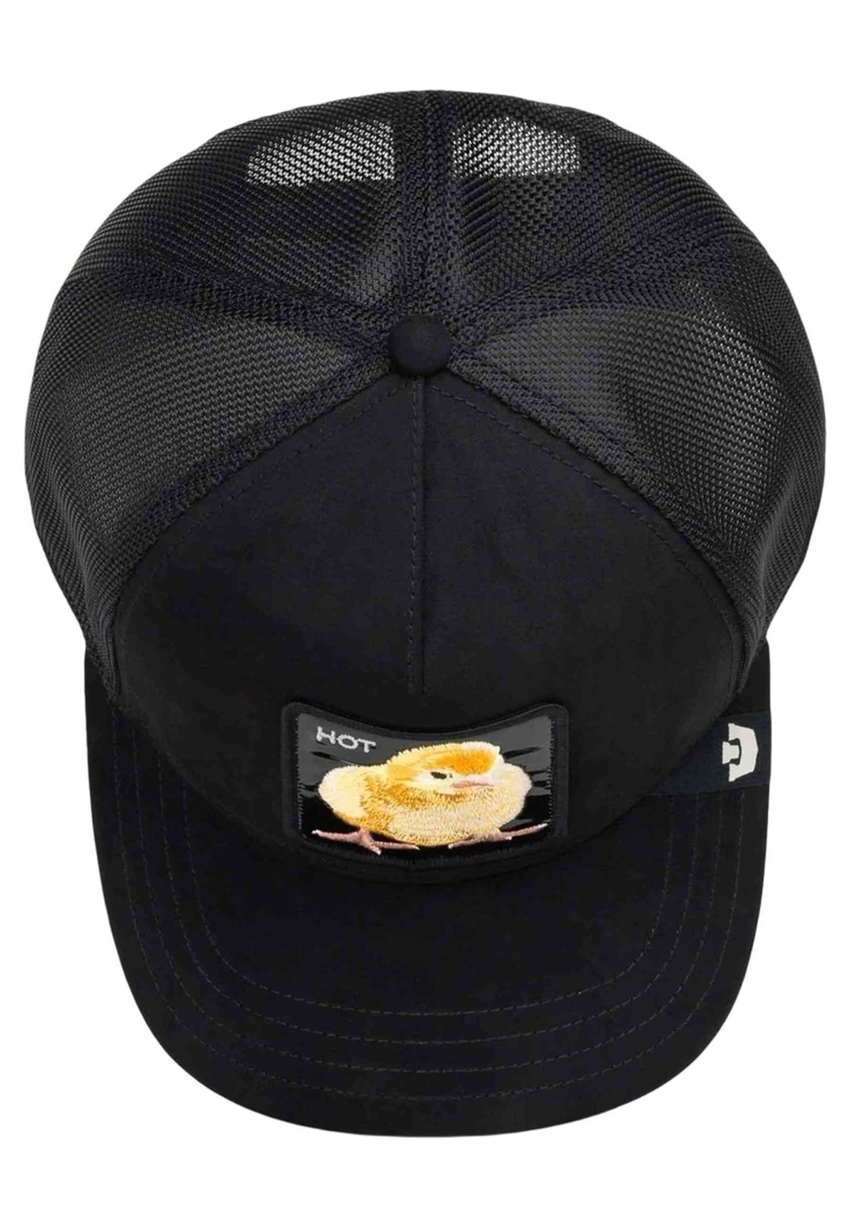 GORRA GOORIN BROS NEGRA POLLITO SUEDE BLACKENED METALLIC TRUCKER CAP