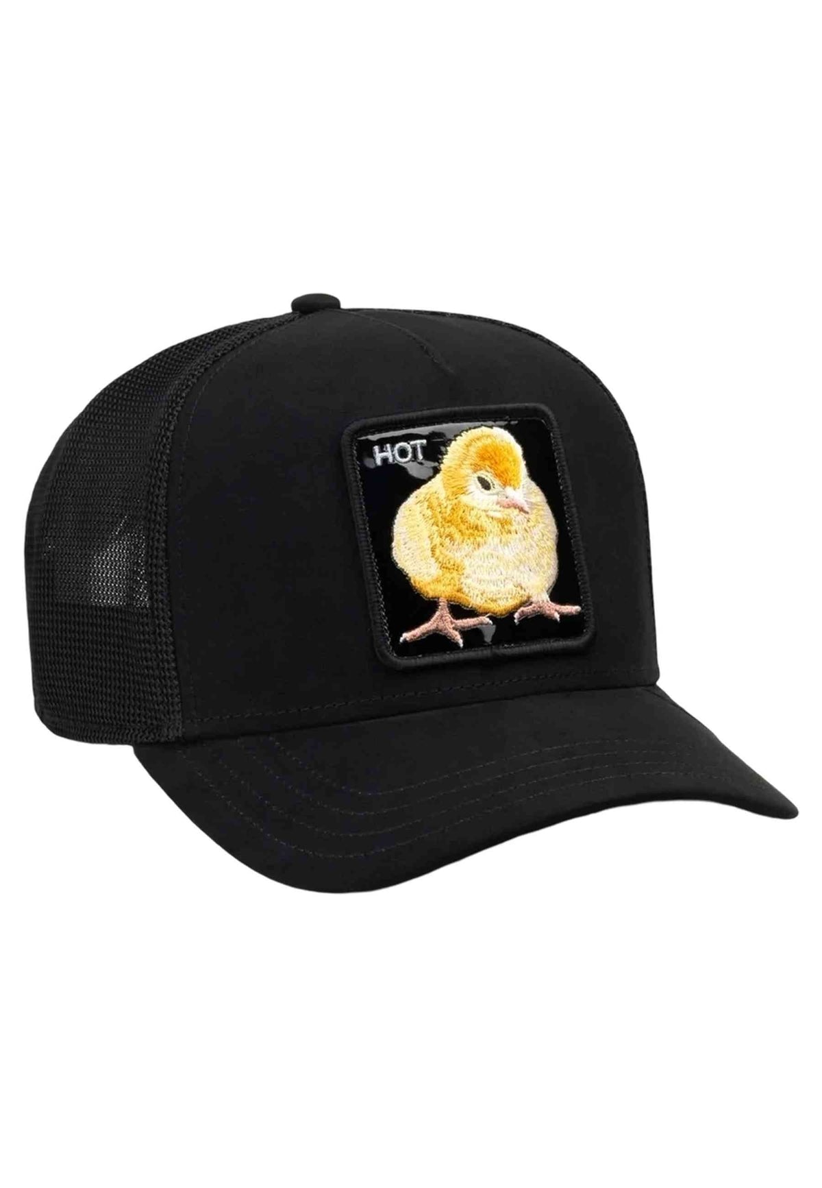 GORRA GOORIN BROS NEGRA POLLITO SUEDE BLACKENED METALLIC TRUCKER CAP
