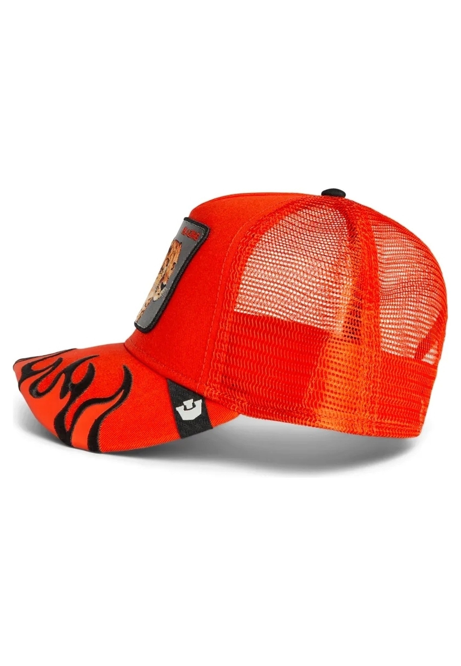 GORRA GOORIN ROJA LLAMAS LEOPARDO BLAZING FLAMES TRUCKER CAP