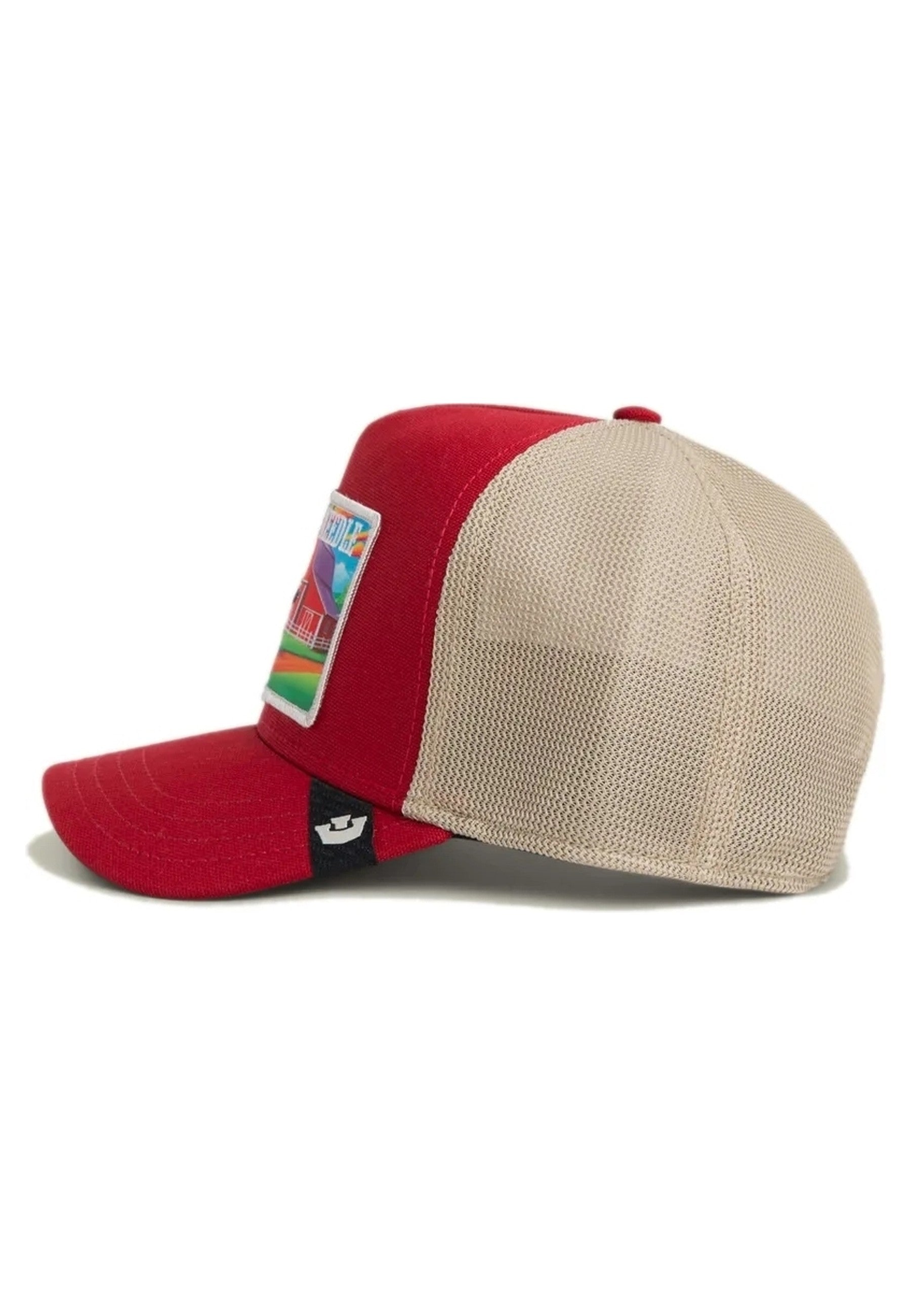 GORRA GOORIN ROJA VACA GREENER GRASS MOOVE THE NEEDLE TRUCKER CAP