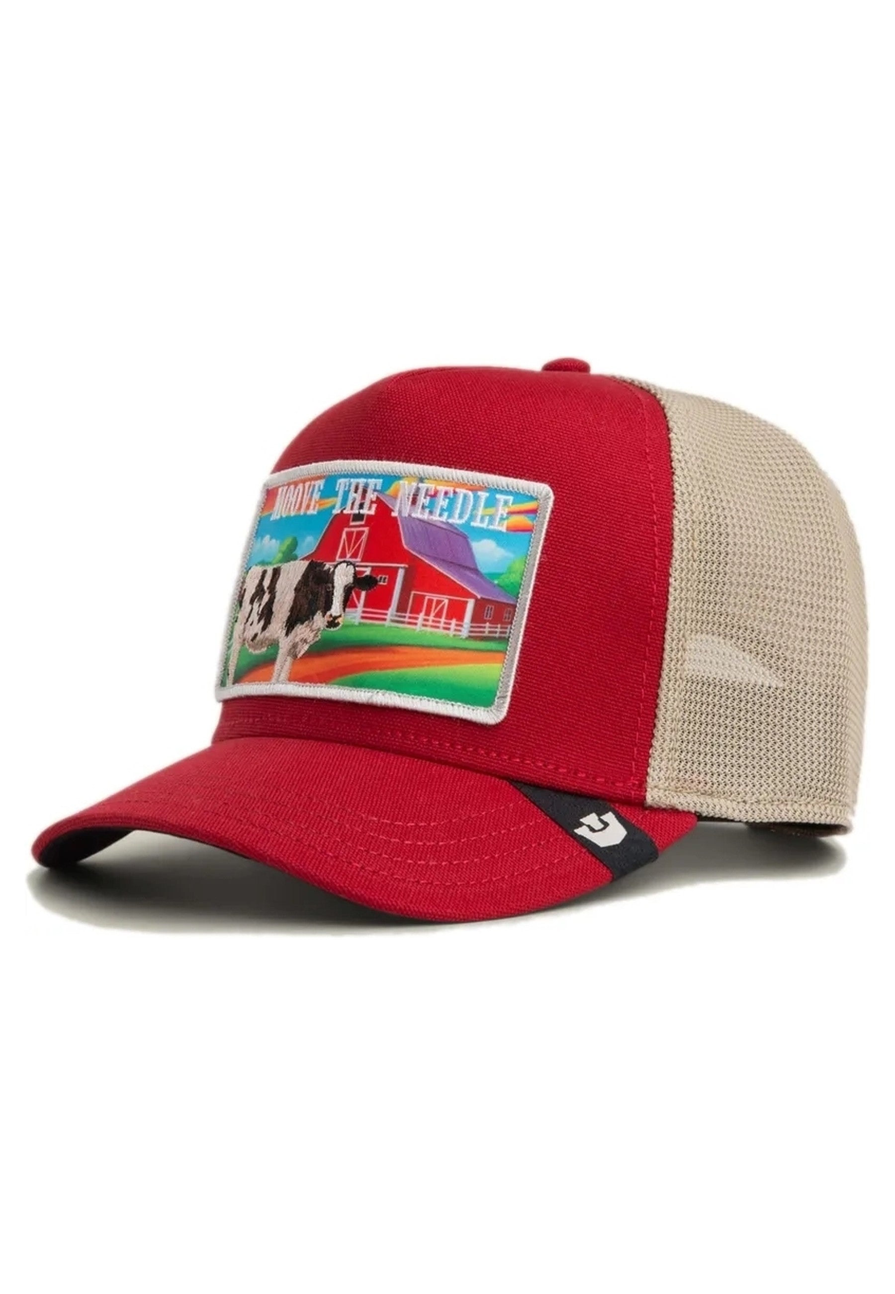 GORRA GOORIN ROJA VACA GREENER GRASS MOOVE THE NEEDLE TRUCKER CAP