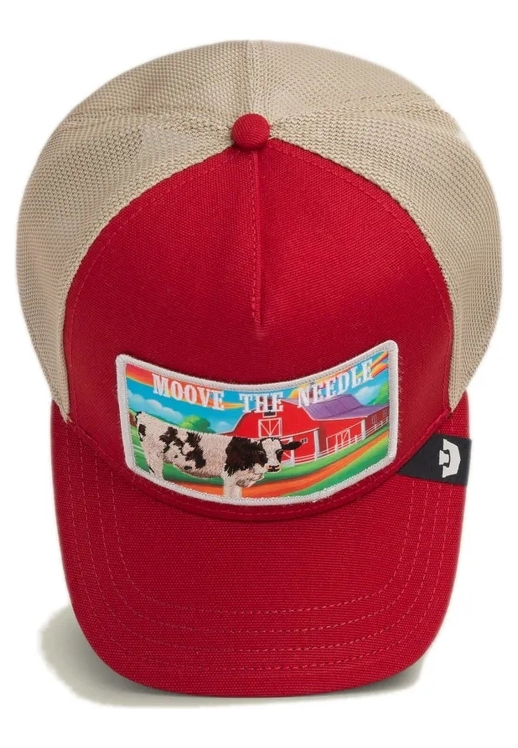 GORRA GOORIN ROJA VACA GREENER GRASS MOOVE THE NEEDLE TRUCKER CAP