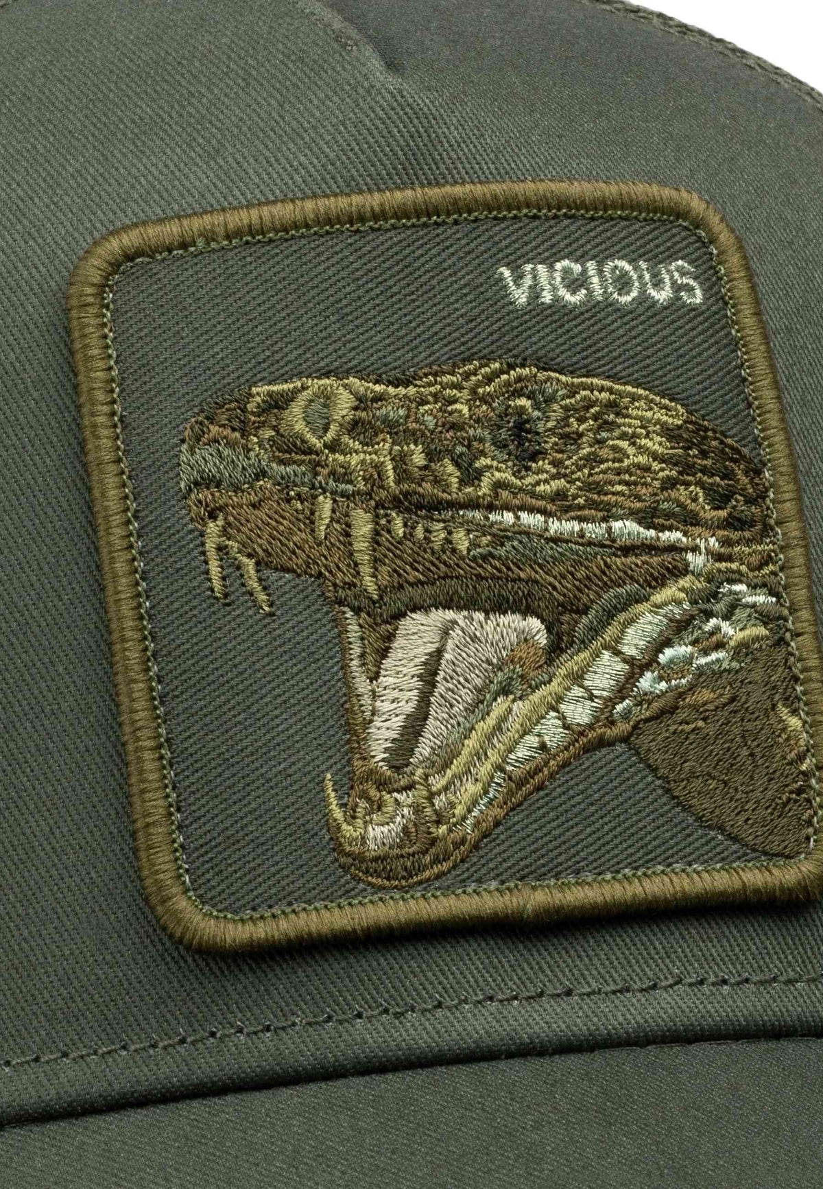GORRA GOORIN BROS VERDE SERPIENTE CIRCLE OF VICIOUS TONED TRUCKER CAP