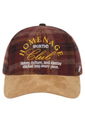 GORRA HOMENAGE GRANATE CUADROS CLUB THE BALL SHAPE
