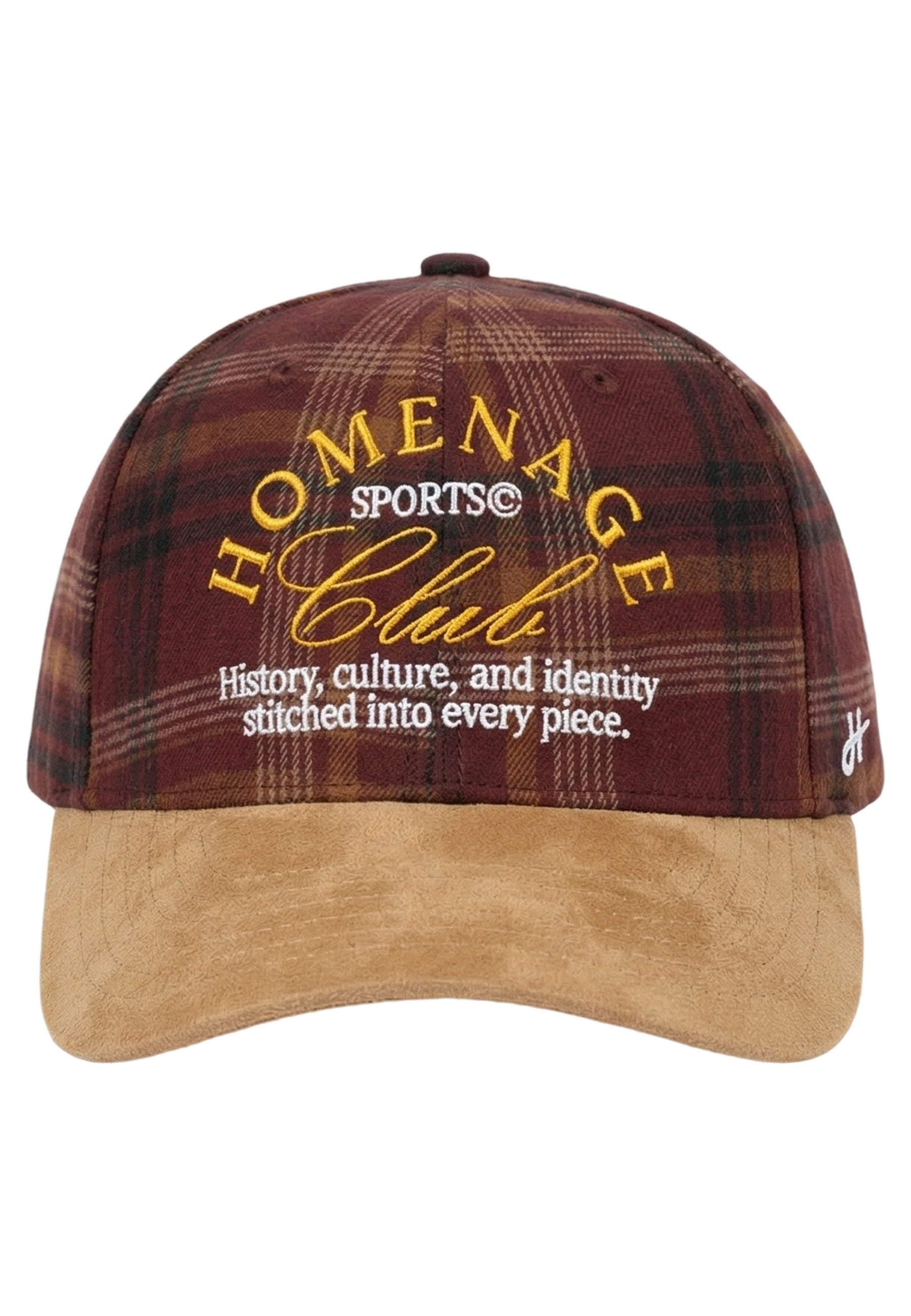 GORRA HOMENAGE GRANATE CUADROS CLUB THE BALL SHAPE