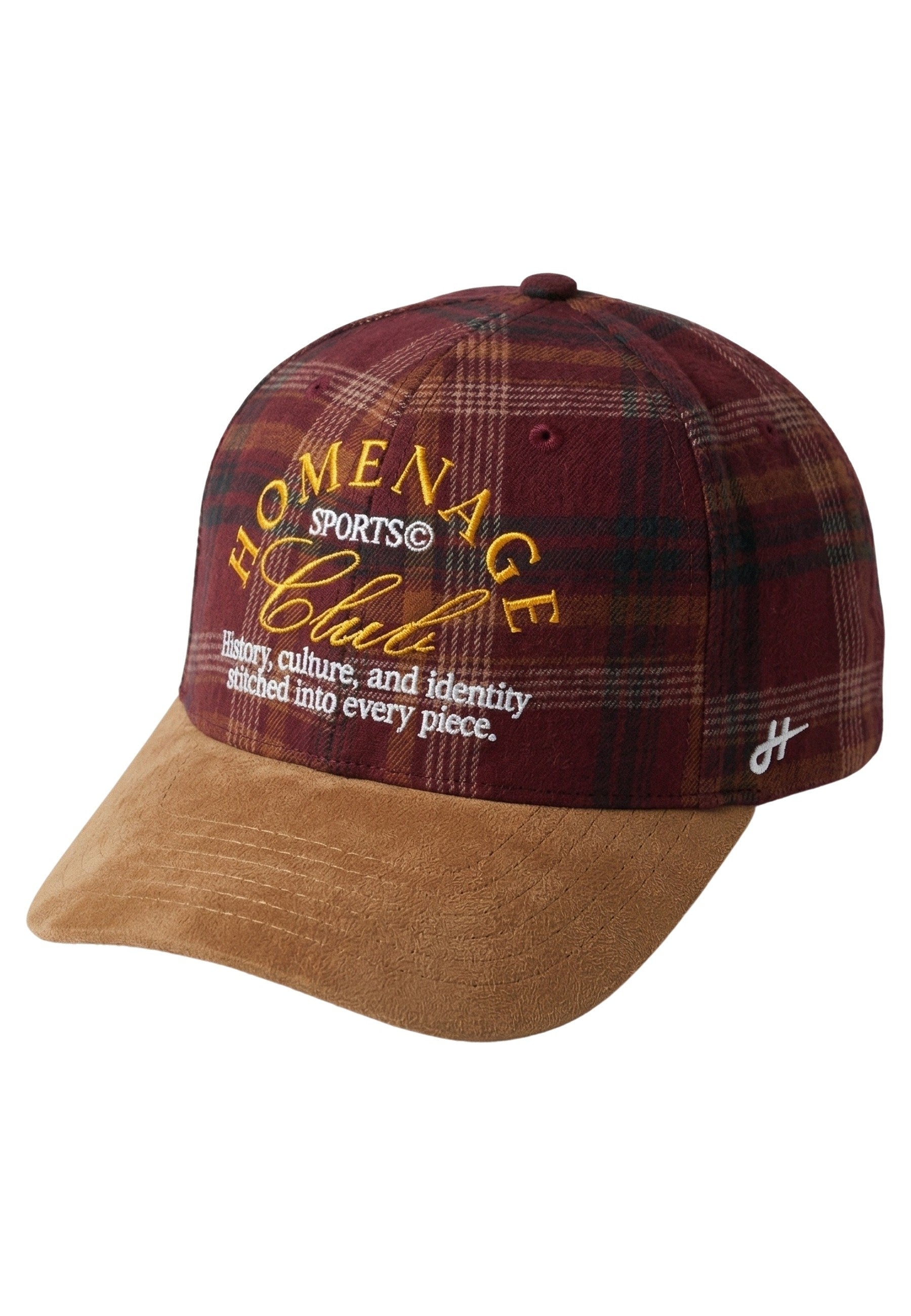 GORRA HOMENAGE GRANATE CUADROS CLUB THE BALL SHAPE