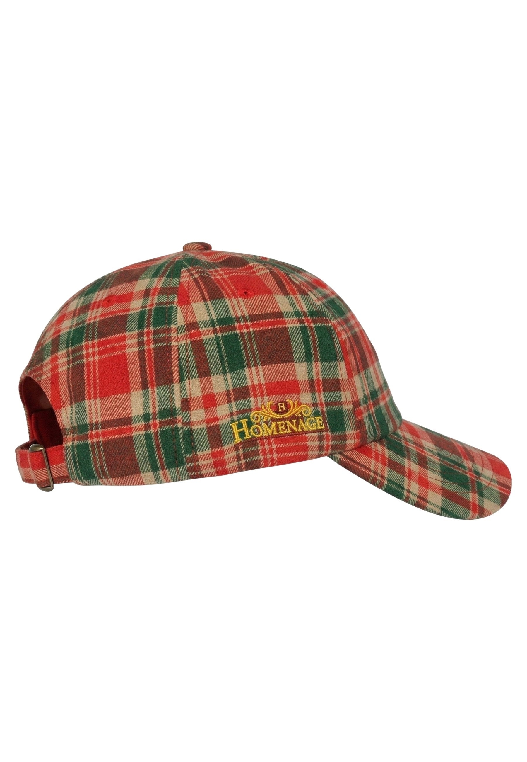 GORRA HOMENAGE ROJA CUADROS THE 90S RESORT PLAID SHAPE