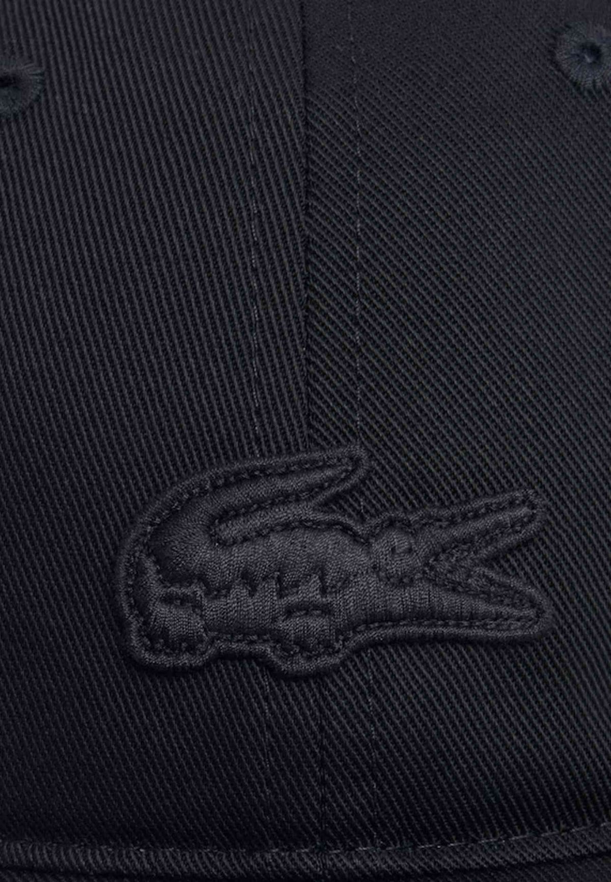 GORRA LACOSTE NEGRA TONED CROCO UNSTRUCTURED CAP