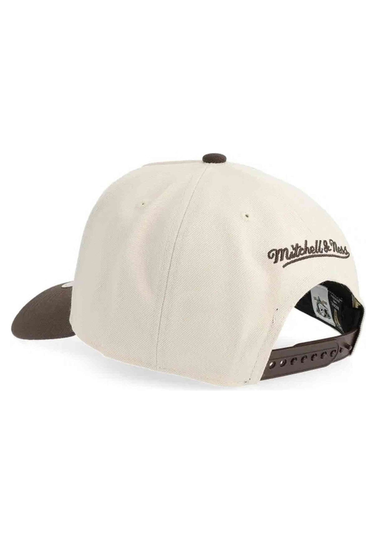 GORRA MITCHELL & NESS CRUDA ANAHEIM DUCKS BROWN & CREAM PRO SNAPBACK