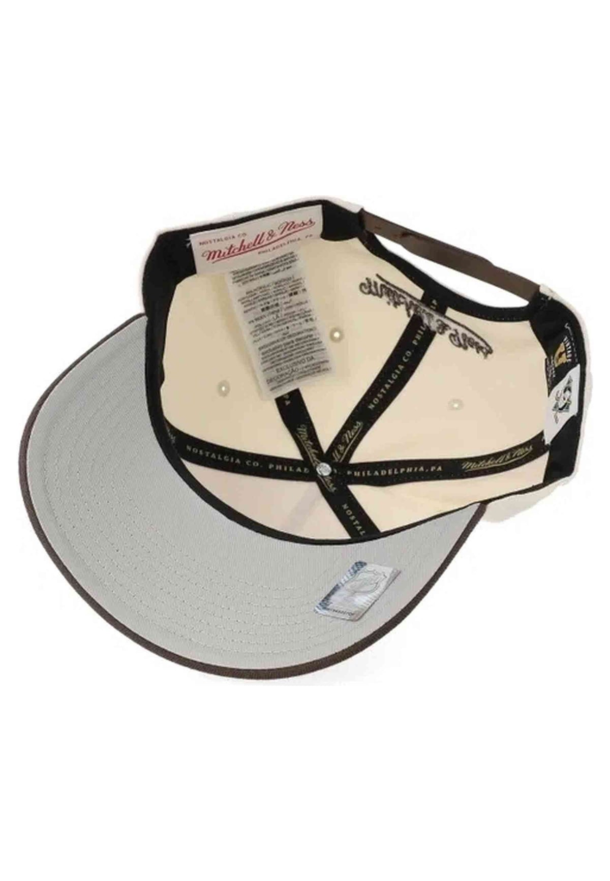 GORRA MITCHELL & NESS CRUDA ANAHEIM DUCKS BROWN & CREAM PRO SNAPBACK