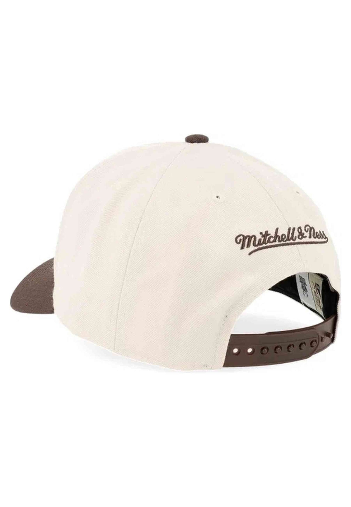 GORRA MITCHELL & NESS CRUDA MILWAUKEE BUCKS BROWN & CREAM PRO SNAPBACK