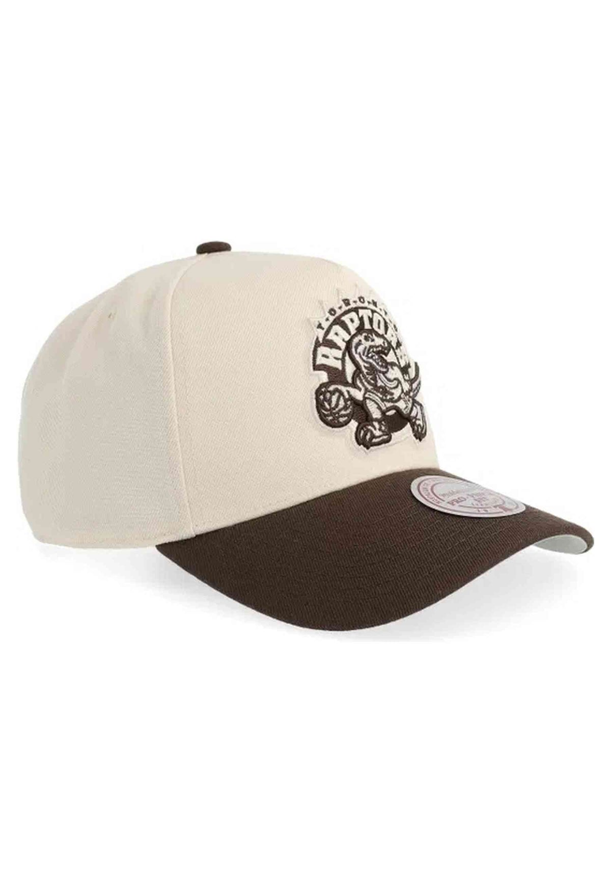 GORRA MITCHELL & NESS CRUDA TORONTO RAPTORS BROWN & CREAM PRO SNAPBACK