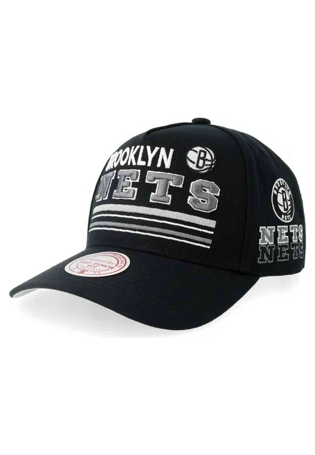 GORRA MITCHELL & NESS NEGRA BROOKLIN NETS TRIPLE CHECK PRO SNAPBACK