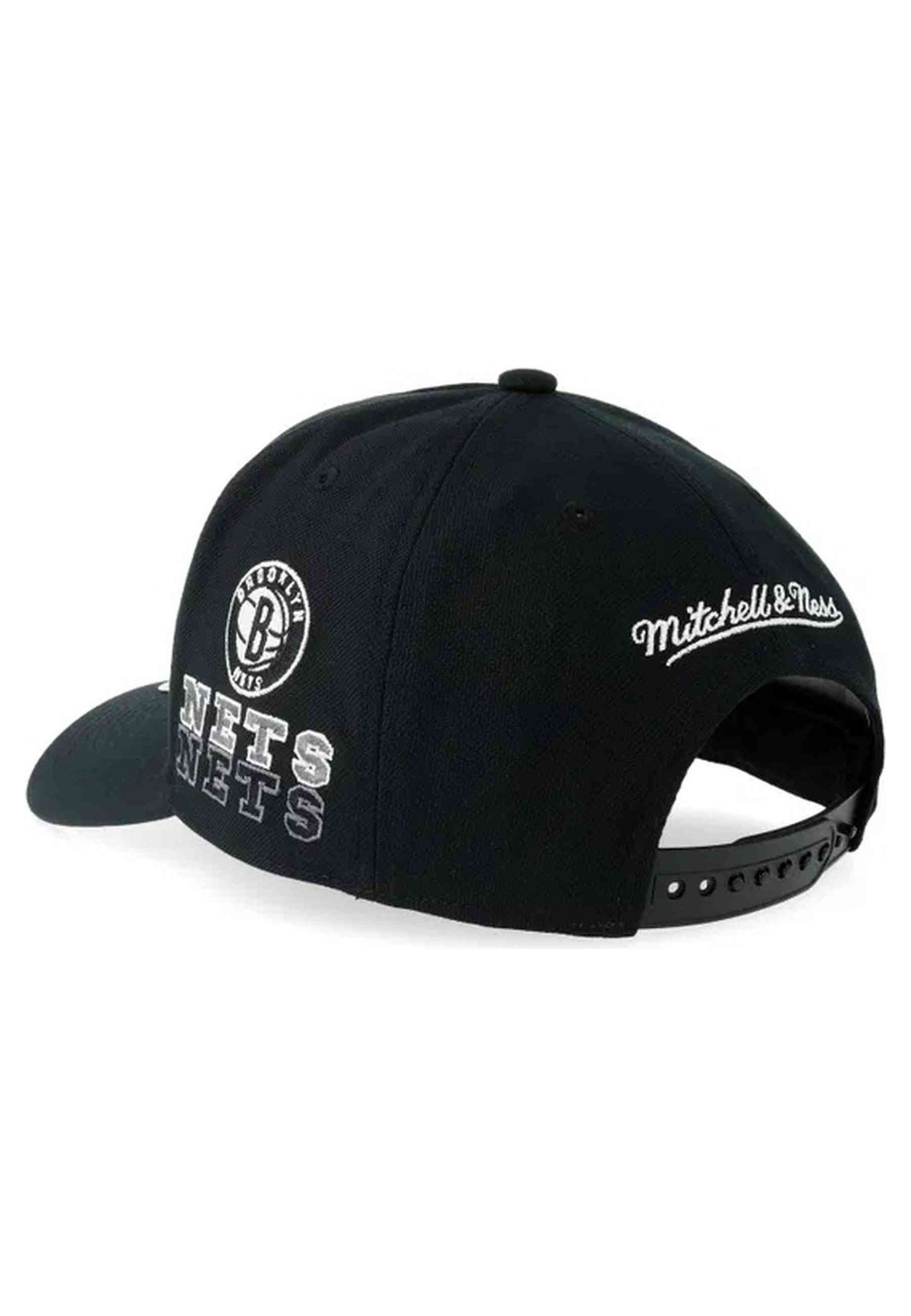 GORRA MITCHELL & NESS NEGRA BROOKLIN NETS TRIPLE CHECK PRO SNAPBACK