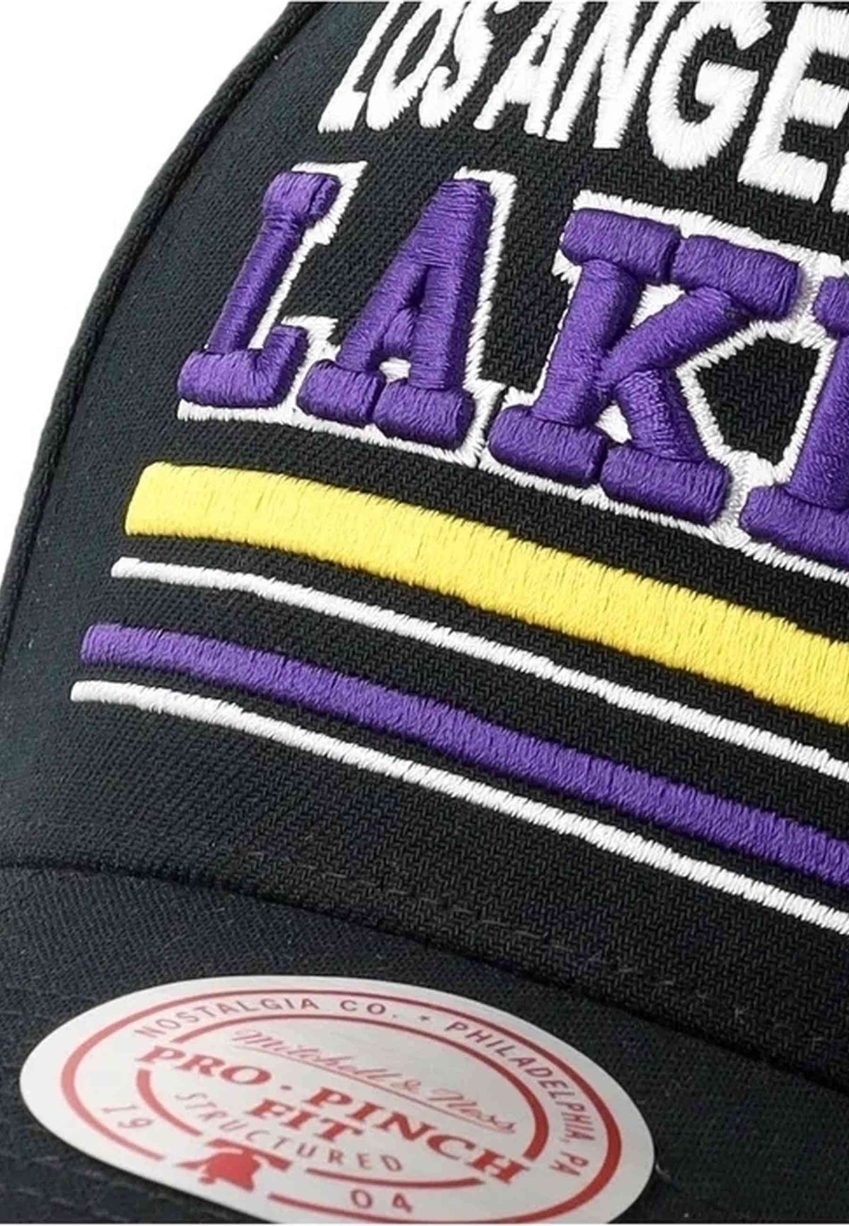 GORRA MITCHELL & NESS NEGRA LOS ANGELES LAKERS TRIPLE CHECK PRO SNAPBACK