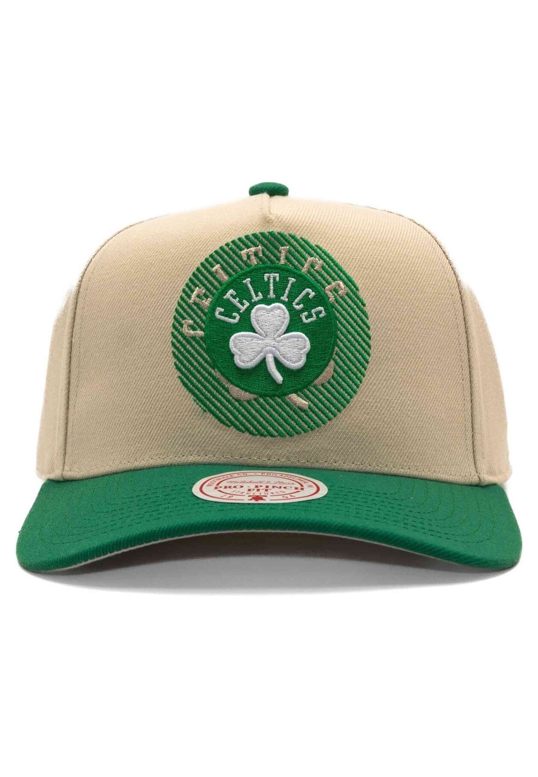 GORRA MITCHELL & NESS OFF WHITE CELTICS TILTED PRO SNAPBACK