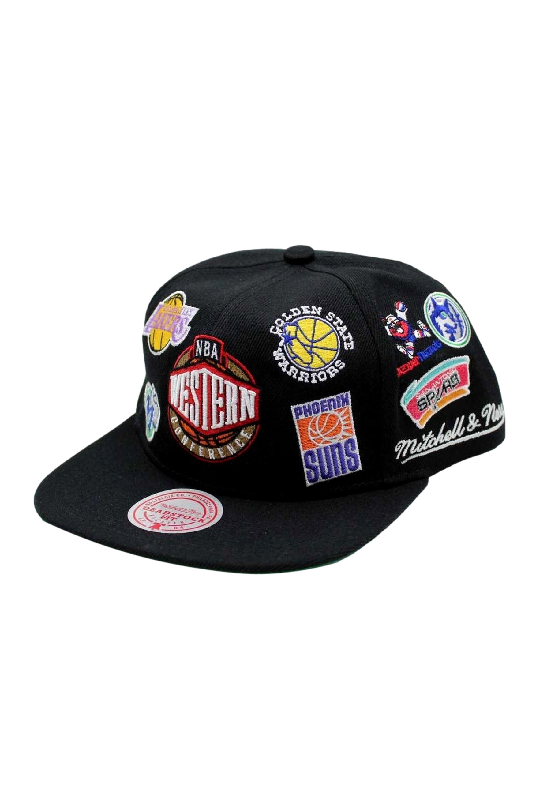 GORRA MITCHELL & NESS NEGRA ALLOVER WEST CONFERENCE SNAPBACK