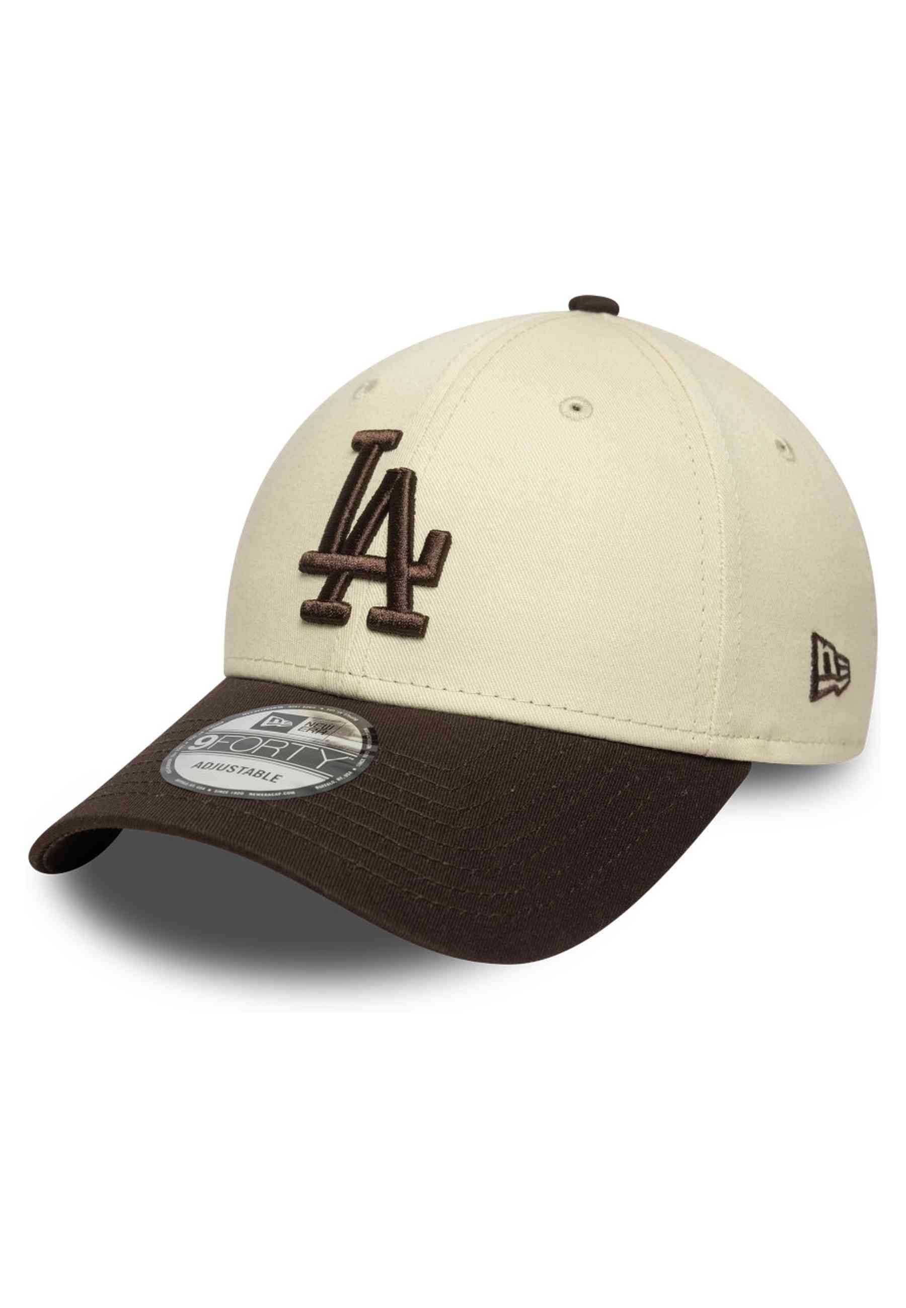 GORRA NEW ERA BEIGE DODGERS SIDE PATCH 9FORTY LOSDOD