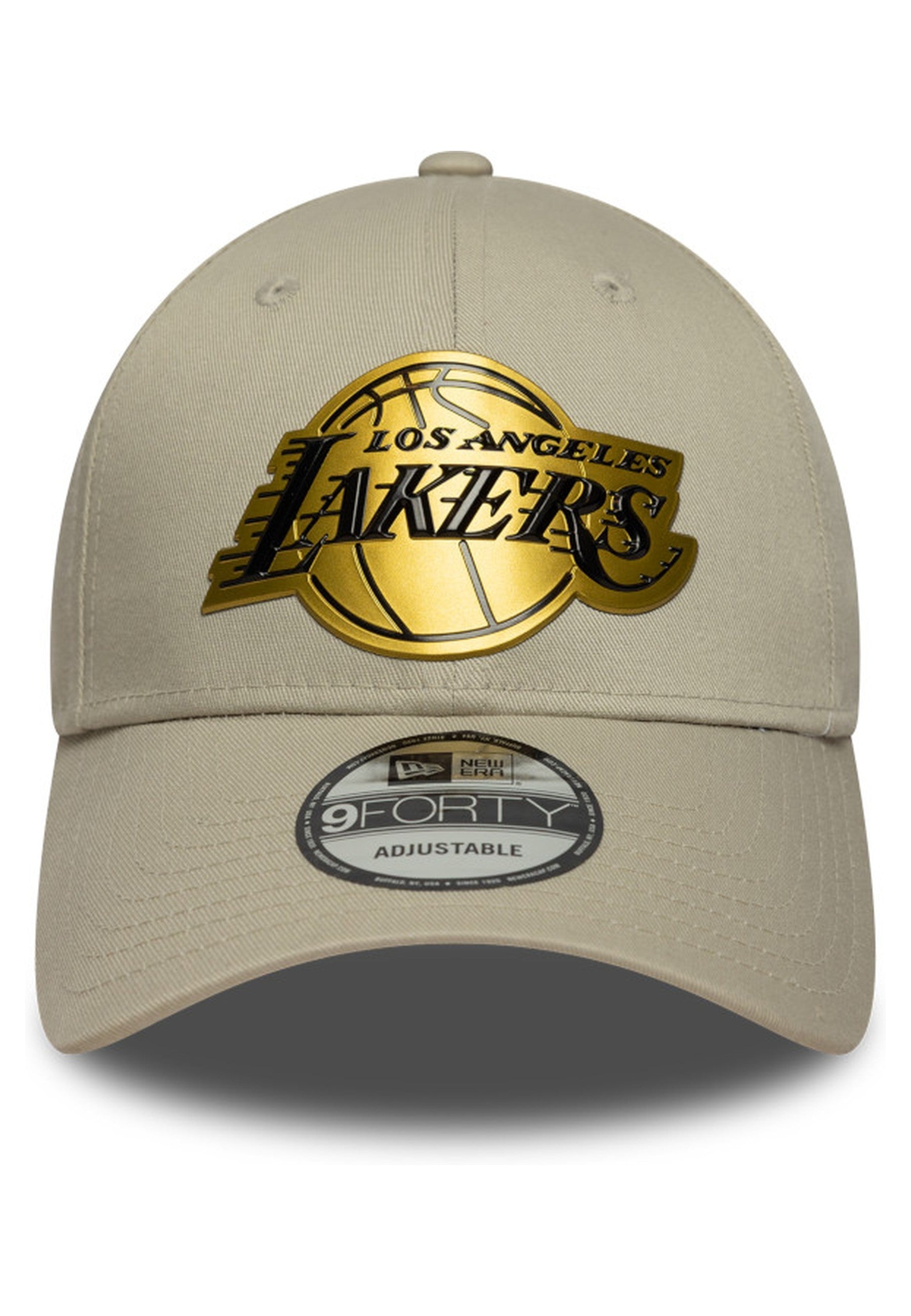 GORRA NEW ERA BEIGE LAKERS METALLIC 9FORTY LOSLAK