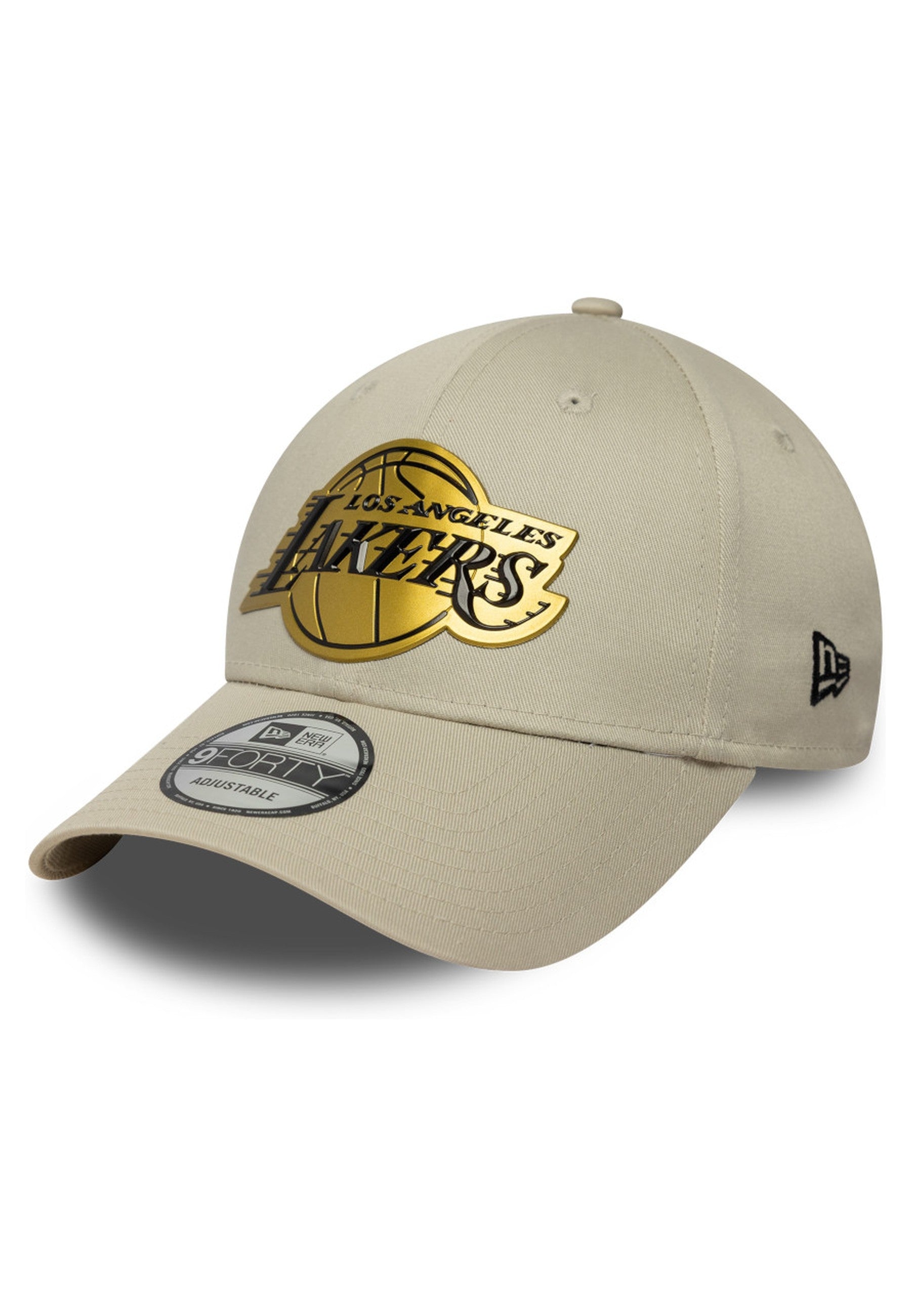 GORRA NEW ERA BEIGE LAKERS METALLIC 9FORTY LOSLAK