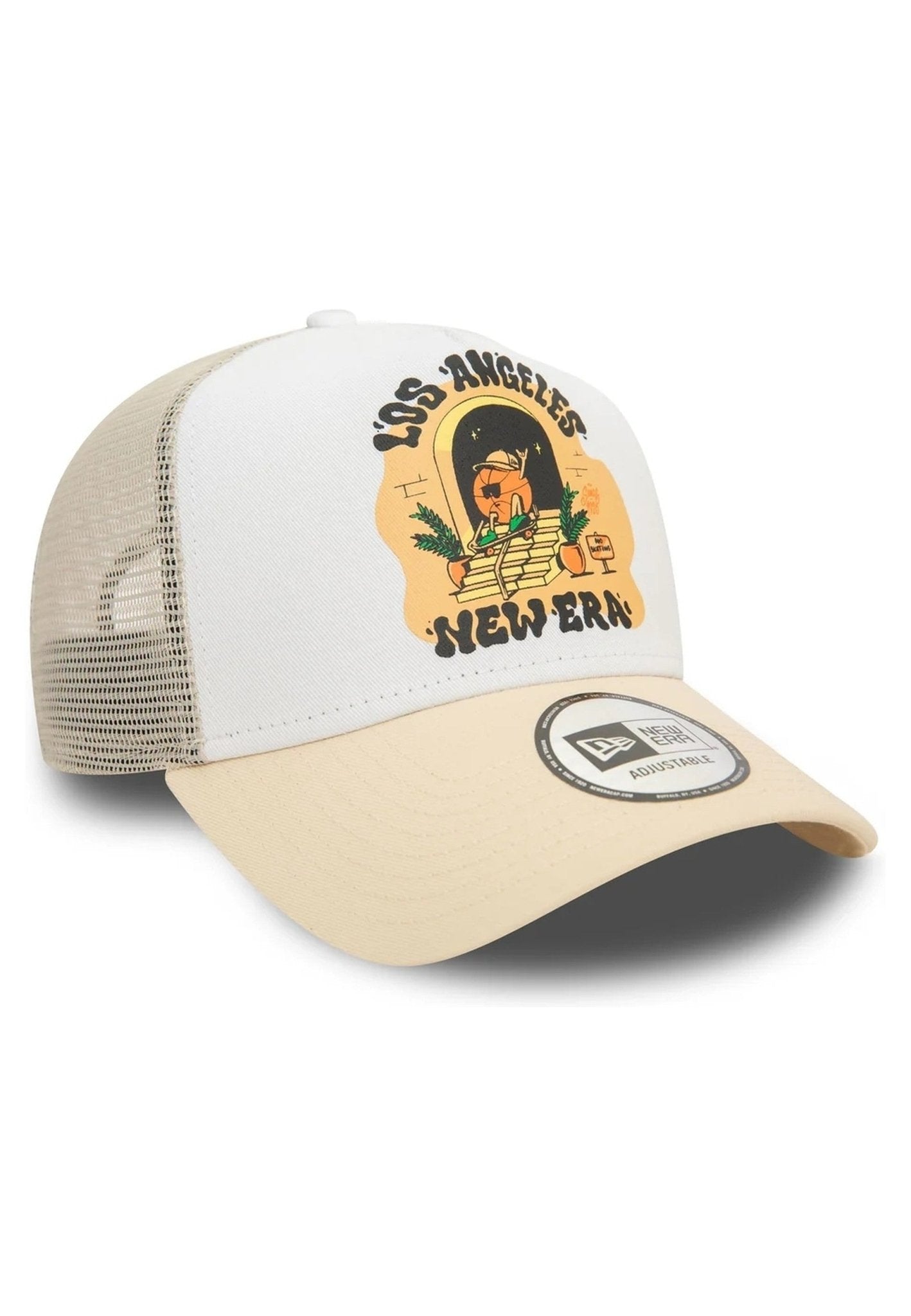 GORRA NEW ERA BEIGE LOS ANGELES GRAPHIC PRINT TRUCKER - AREA ZERO