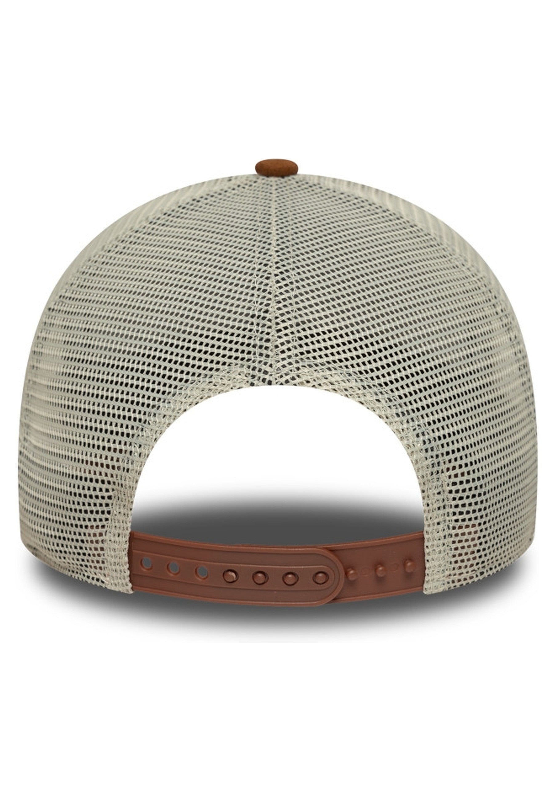 GORRA NEW ERA BEIGE OVAL PATCH SUEDE TRUCKER CAP