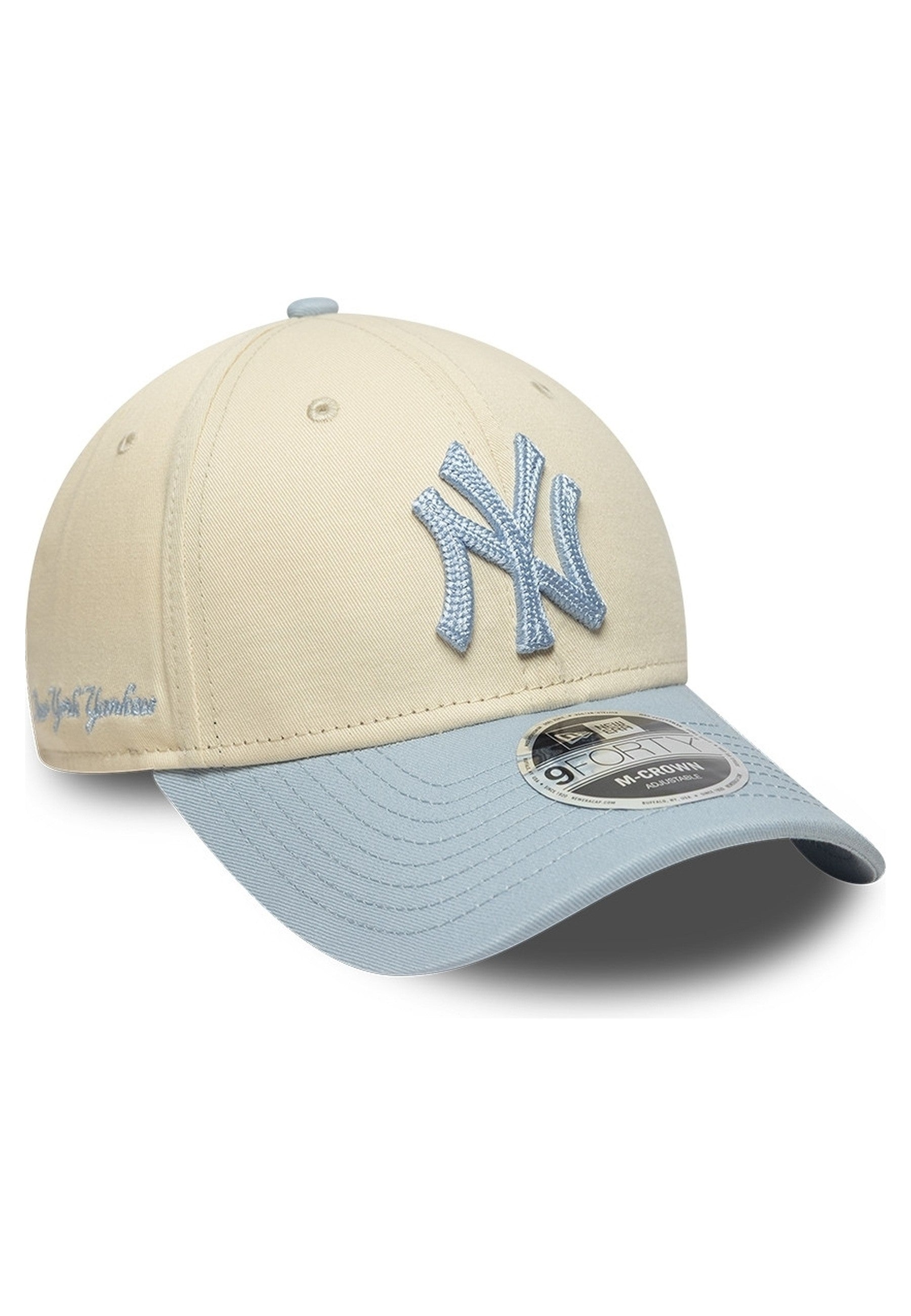 GORRA NEW ERA BEIGE YANKEES SIDE SCRIPT 9FORTY MCROWN NEYYAN
