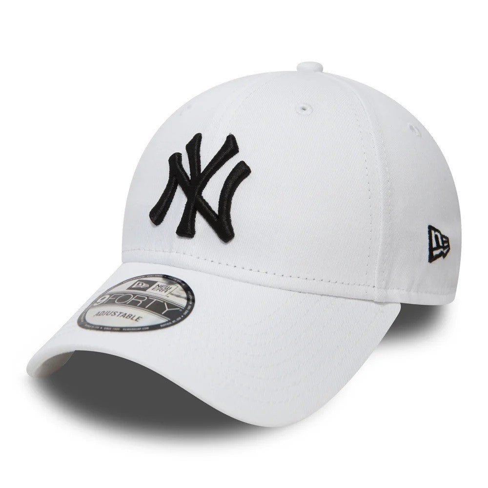 GORRA NEW ERA BLANCA LOGO YANKEES BORDADO FRENTE VISERA CURVA