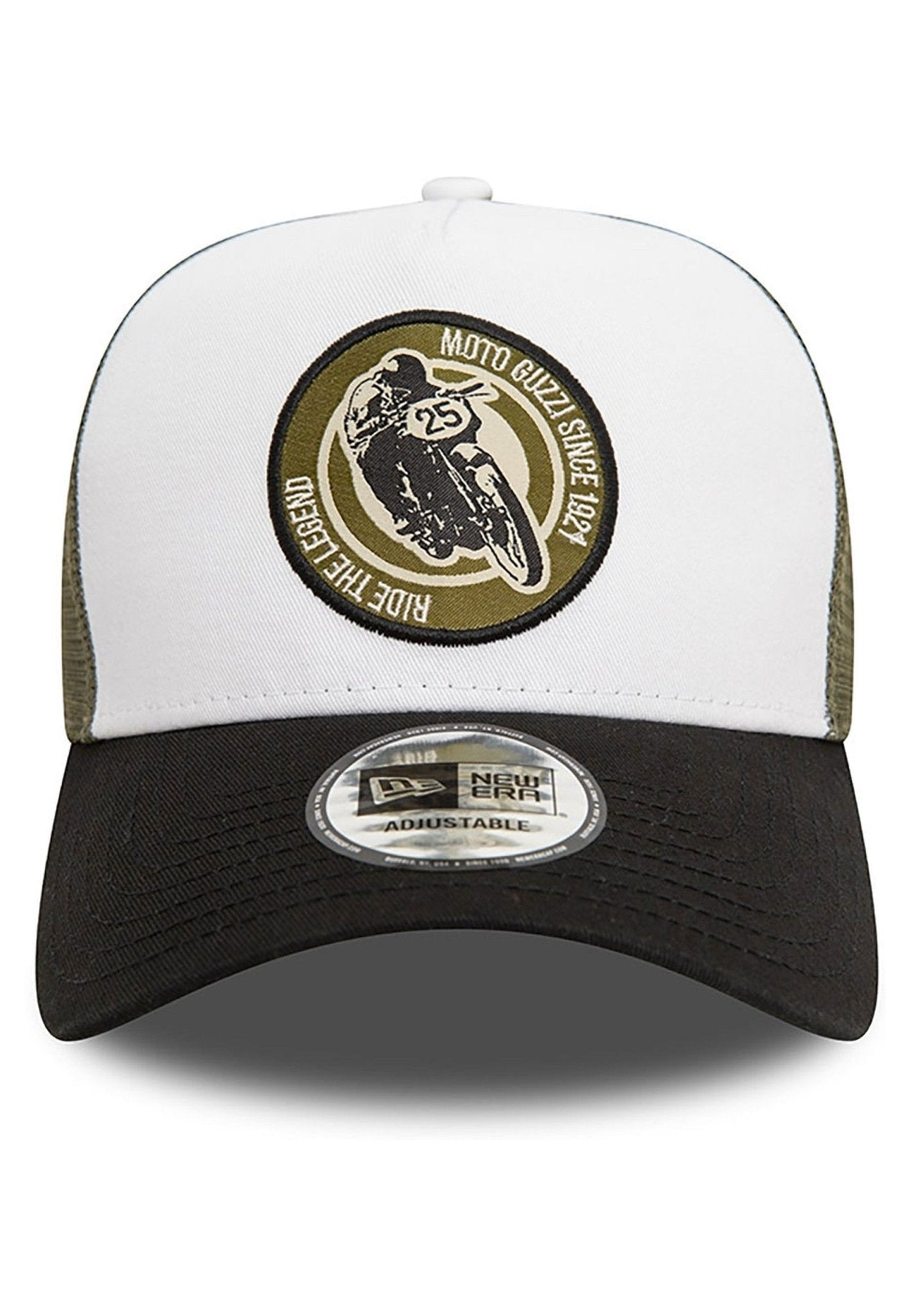 GORRA NEW ERA BLANCA/VERDE MOTO GUZZI TRUCKER MOTGUZ - AREA ZERO