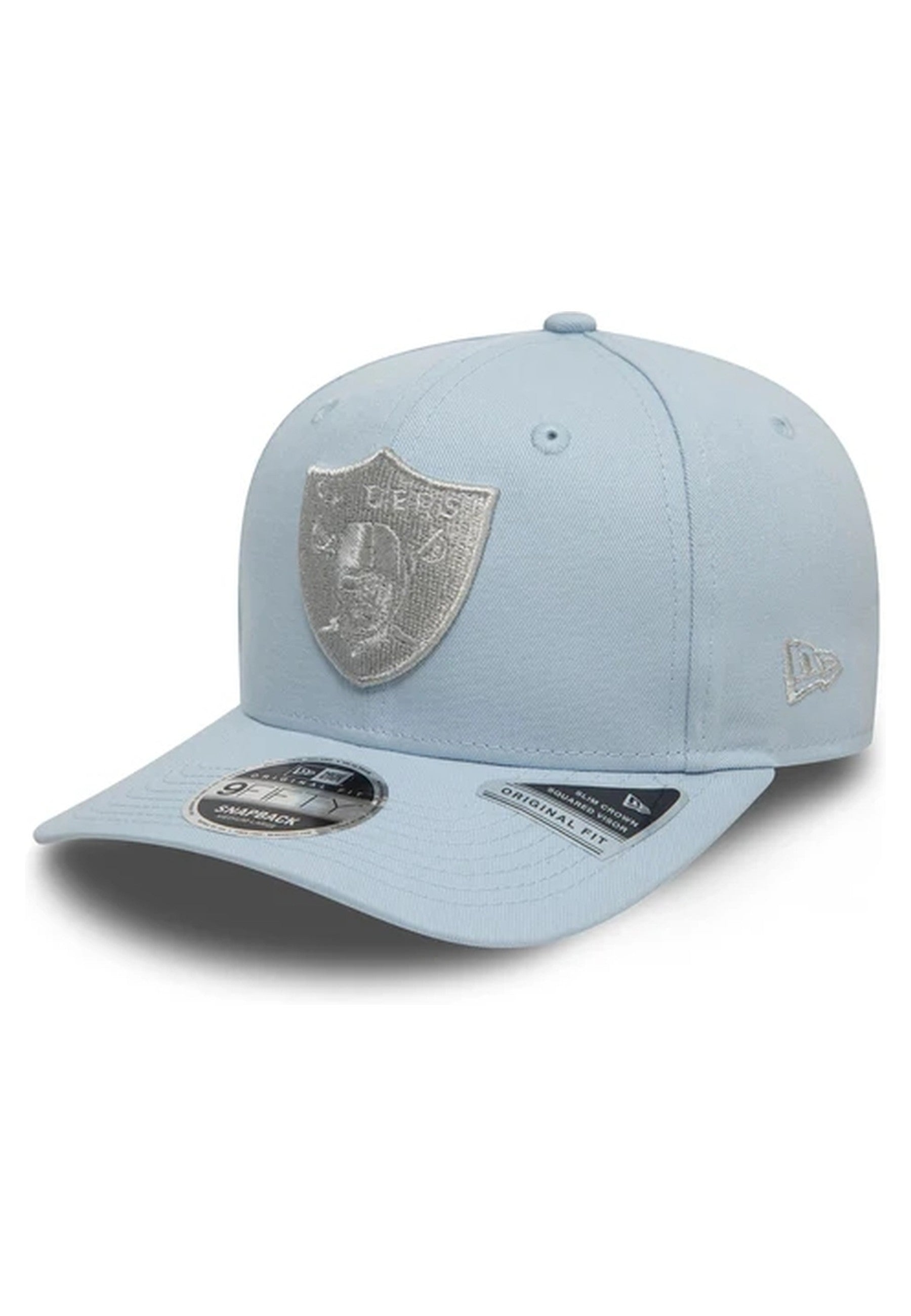 GORRA NEW ERA CELESTE RAIDERS METALLIC 9FIFTY OF LASRAI