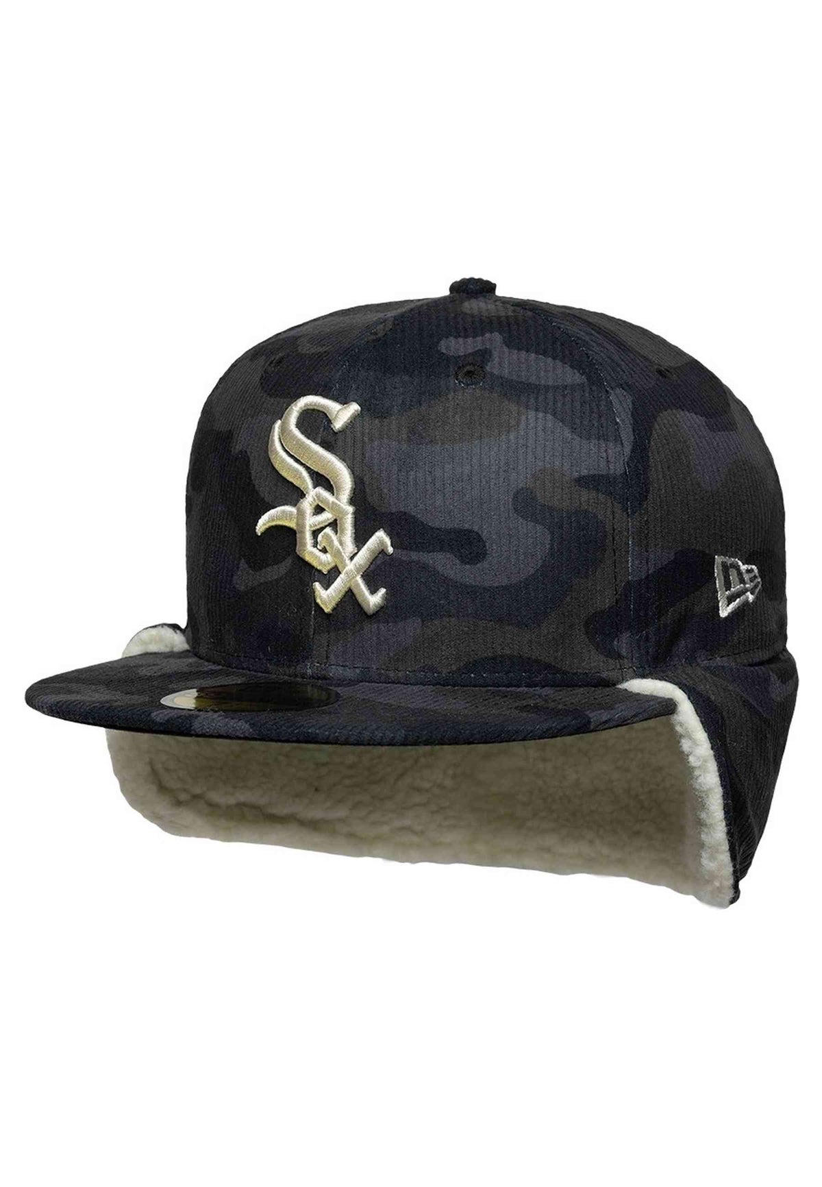 gorra New Era 59FIFTY Chicago White Sox Cord Down Flap negra - vista 3