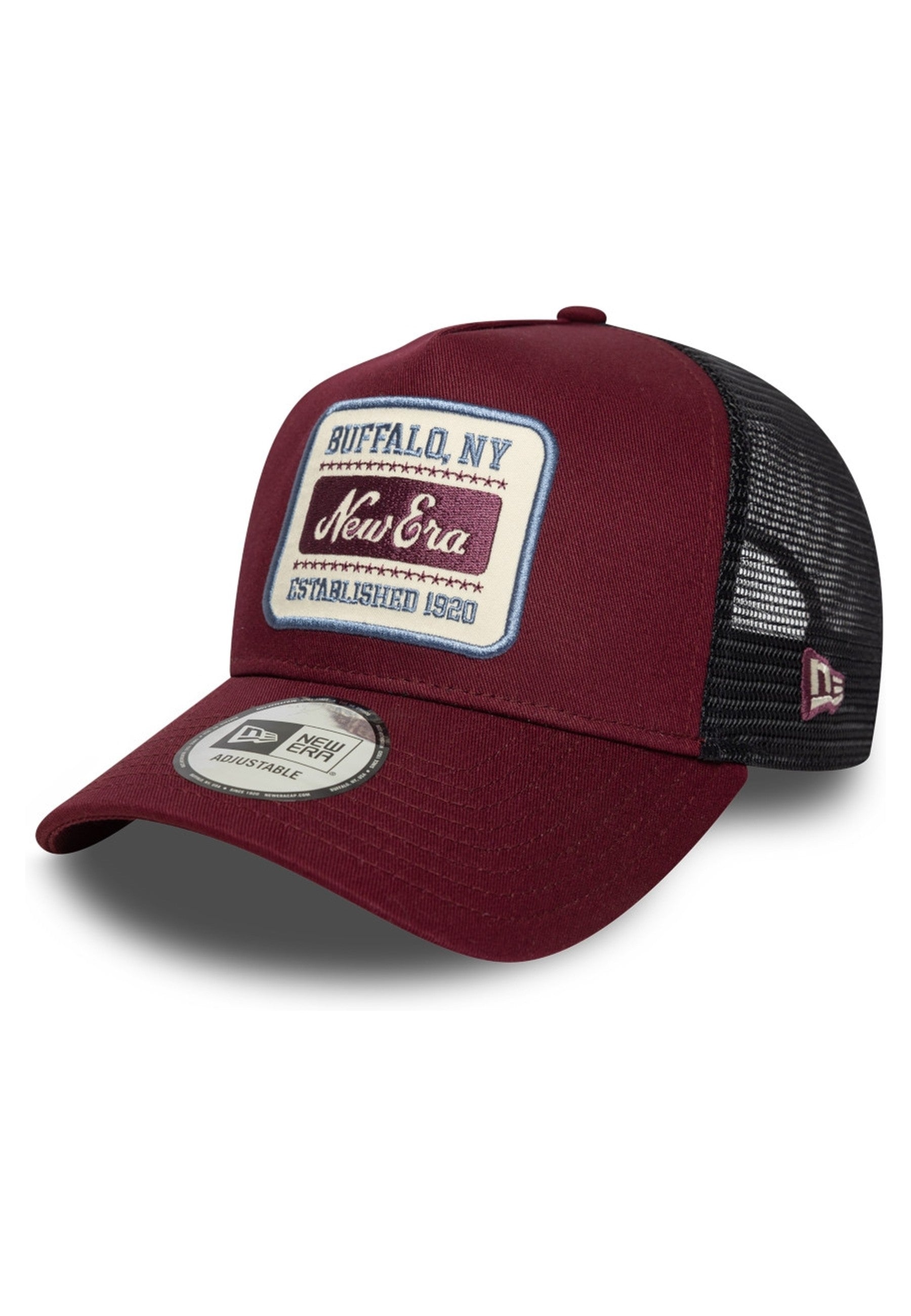GORRA NEW ERA GRANATE SQUARE PATCH TRUCKER CAP