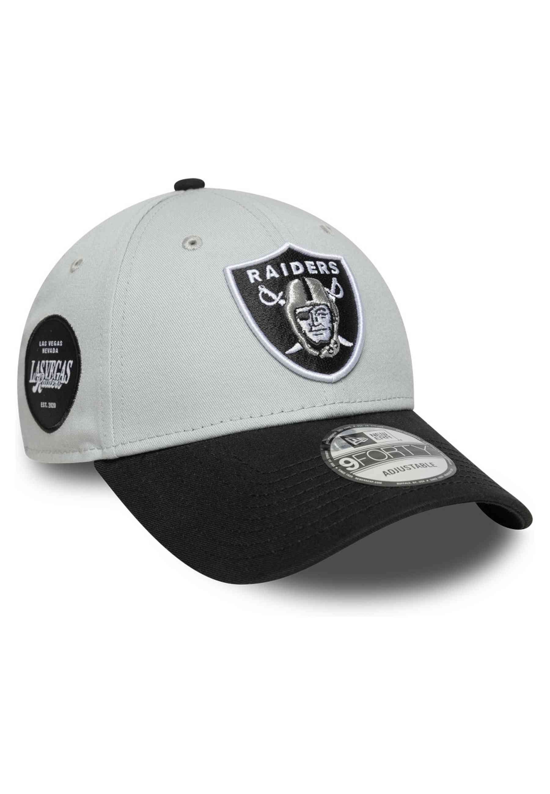 GORRA NEW ERA GRIS RAIDERS SIDE PATCH 9FORTY LASRAI