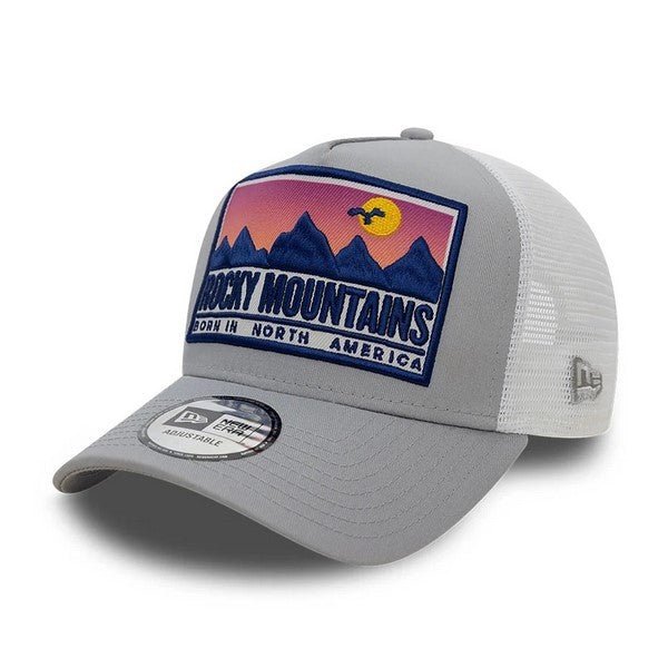 GORRA NEW ERA GRIS ROCKY MOUNTAINS LOCATION PATCH TRUCKER CAP - AREA ZERO