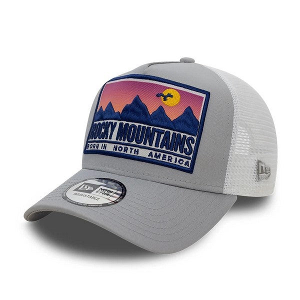 GORRA NEW ERA GRIS ROCKY MOUNTAINS LOCATION PATCH TRUCKER CAP