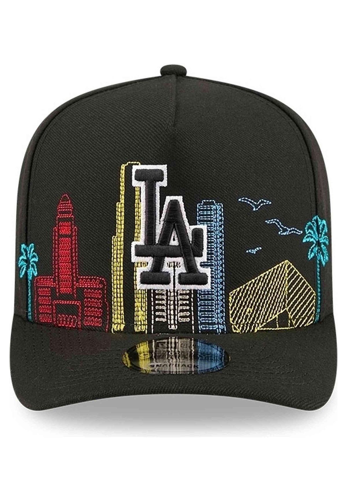 GORRA NEW ERA LOS ANGELES DODGERS 9FIFTY A FRAME LOCALIZED GRAPHICS NEGRA